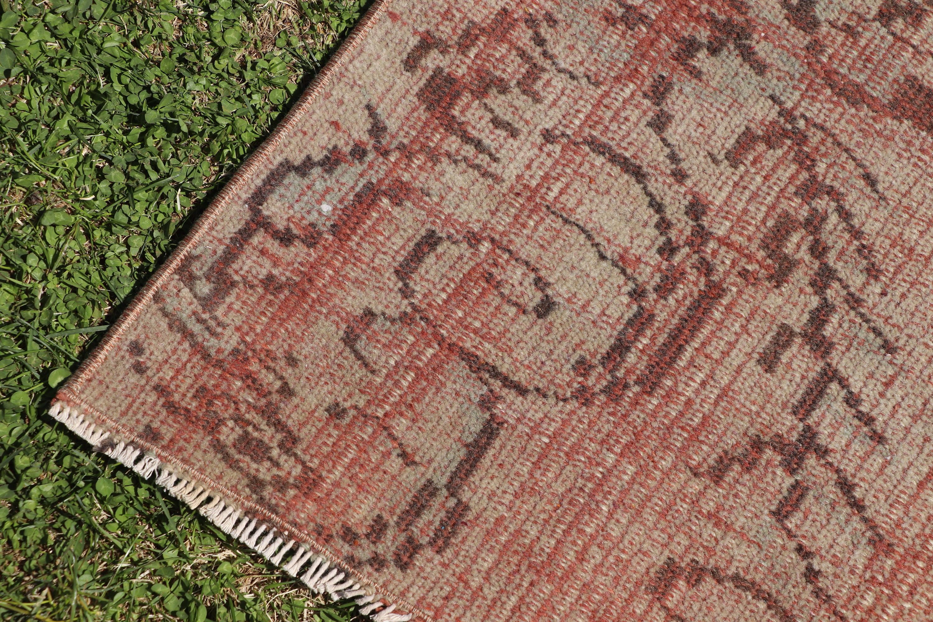 Kitchen Rug, Rugs for Door Mat, Vintage Rug, Oushak Rugs, Brown Floor Rug, Bath Rugs, Flatweave Rugs, 2.4x5.4 ft Small Rugs, Turkish Rugs