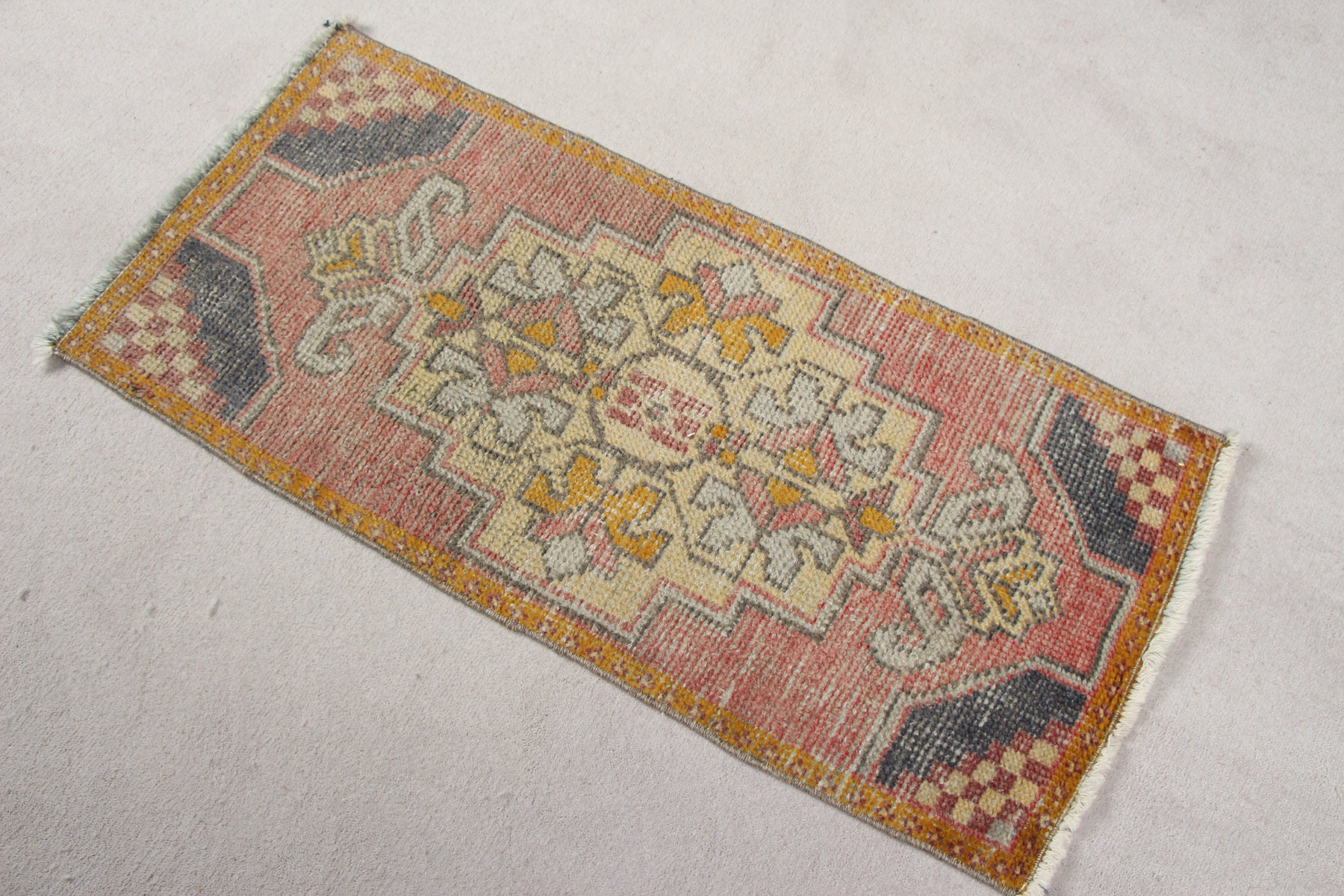 Araba Paspası Halıları, Banyo Halısı, Vintage Halı, Yatak Odası Halıları, Türk Halısı, Araba Paspas Halıları, Yer Halısı, Kırmızı 1.5x3.2 ft Küçük Halılar