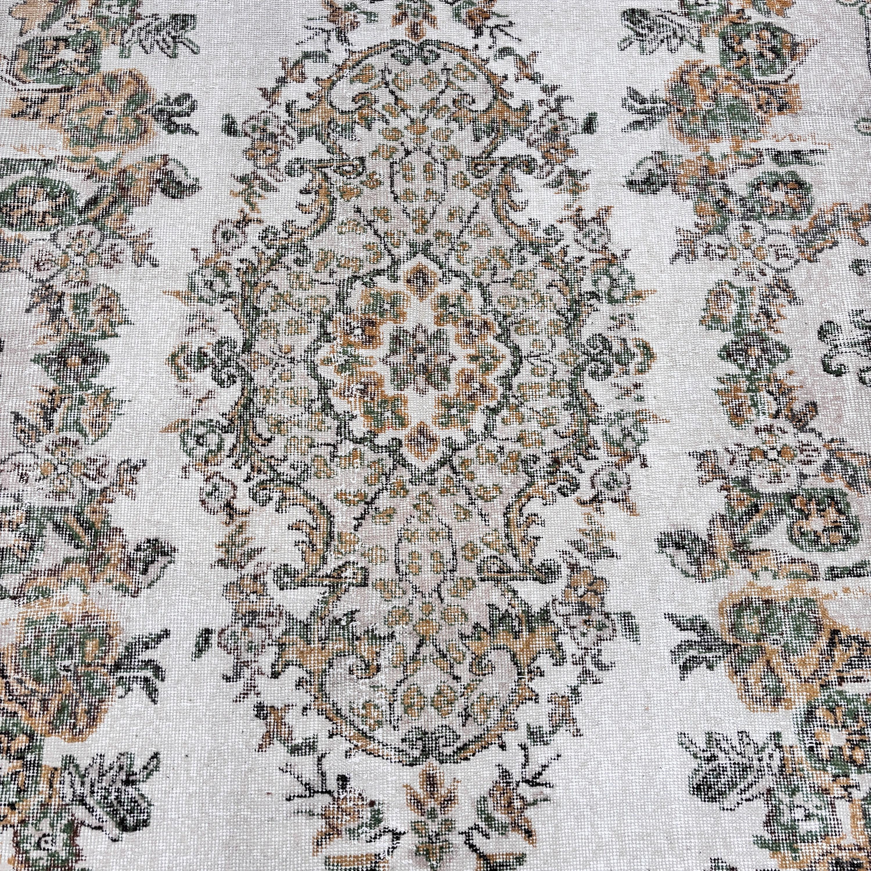 Kahverengi Antika Halı, Türk Halısı, Anadolu Halısı, 5.7x9.7 ft Büyük Halı, Büyük Vintage Halılar, Vintage Halı, Mutfak Halısı, Yemek Odası Halısı