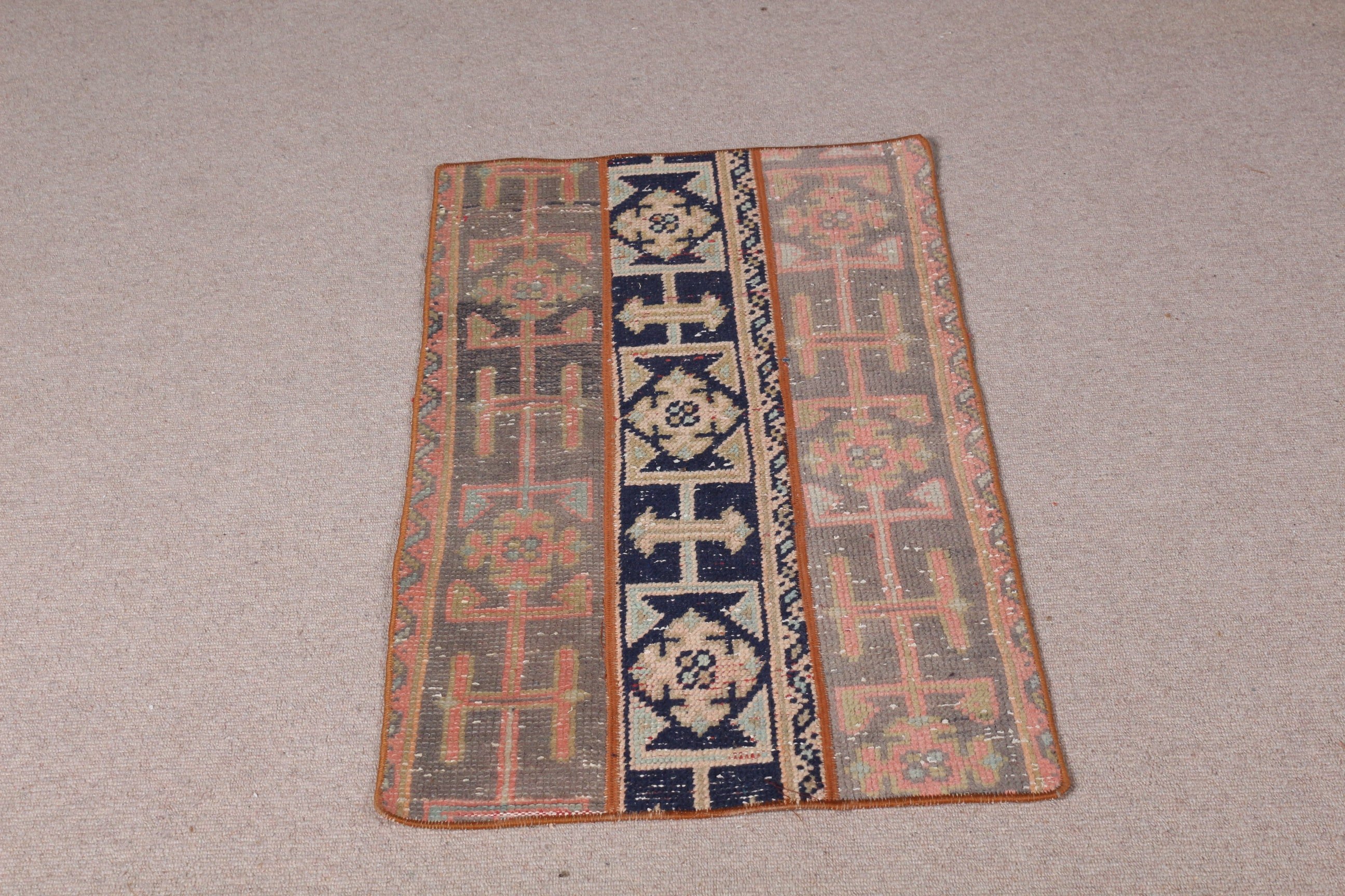 Bath Rug, Rugs for Car Mat, Oushak Rug, Vintage Rug, Anatolian Rugs, Blue Bedroom Rug, 1.9x3.3 ft Small Rugs, Kitchen Rug, Turkish Rugs