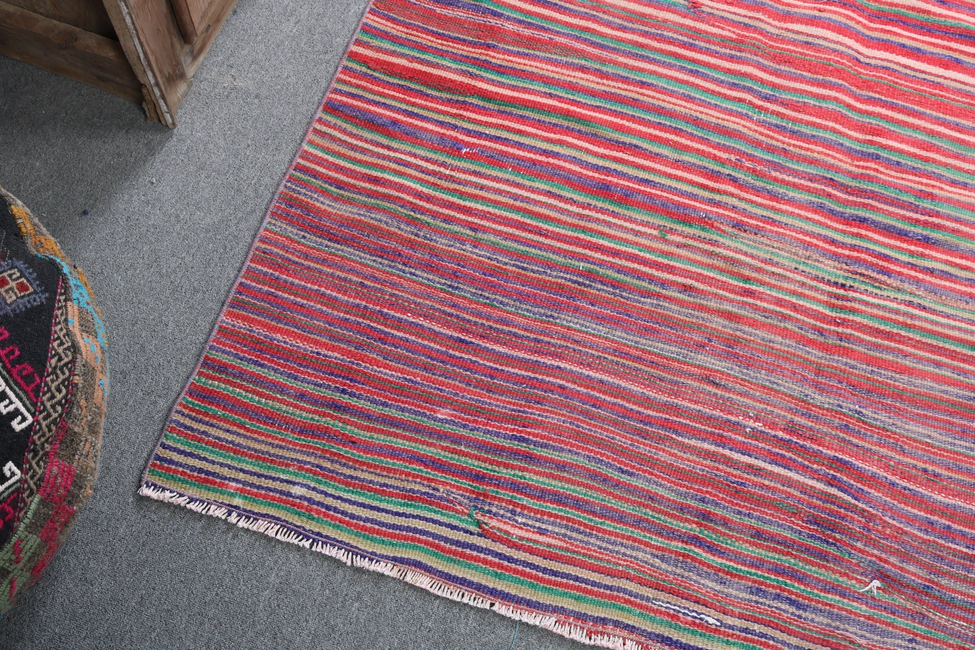 Kilim, Ev Dekorasyonu Halıları, Yatak Odası Halıları, Boho Alan Halısı, 4,4x8,4 ft Alan Halısı, Vintage Alan Halısı, Vintage Halı, Türk Halıları, Kırmızı Fas Halıları