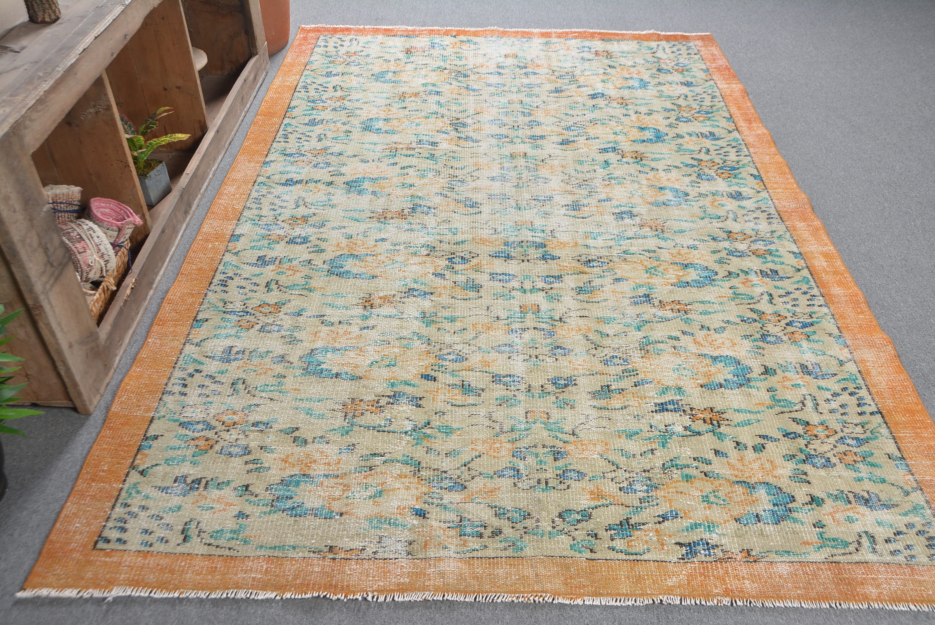 Large Vintage Rug Rugs, Rugs for Salon, Cool Rug, Salon Rug, Moroccan Rug, 5.9x8.7 ft Large Rug, Vintage Rug, Bedroom Rug, Turkish Rug