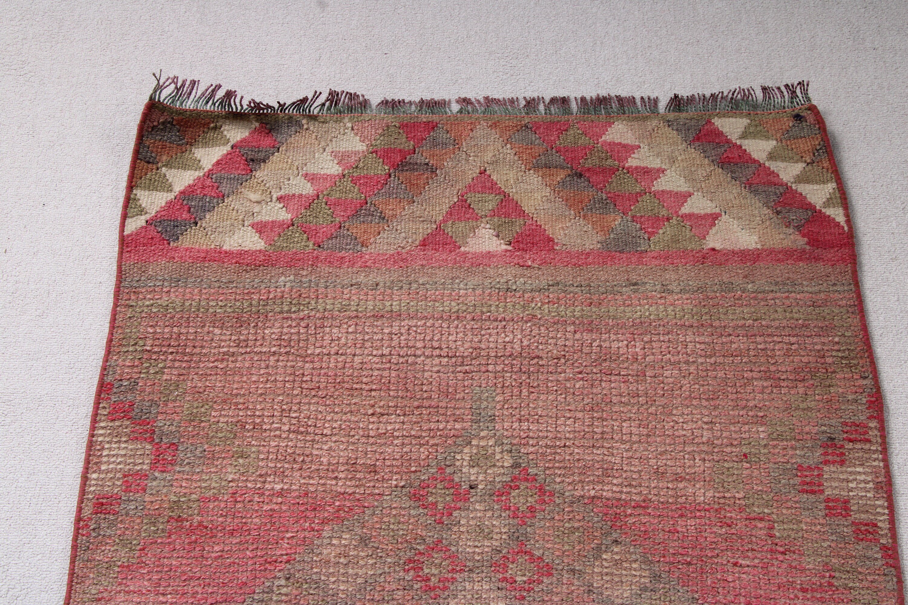 2.8x12.4 ft Runner Halıları, Yatak Odası Halıları, Pembe Fas Halısı, Türk Halısı, Koridor Halıları, Beni Ourain Runner Halıları, Havalı Halı, Vintage Halılar