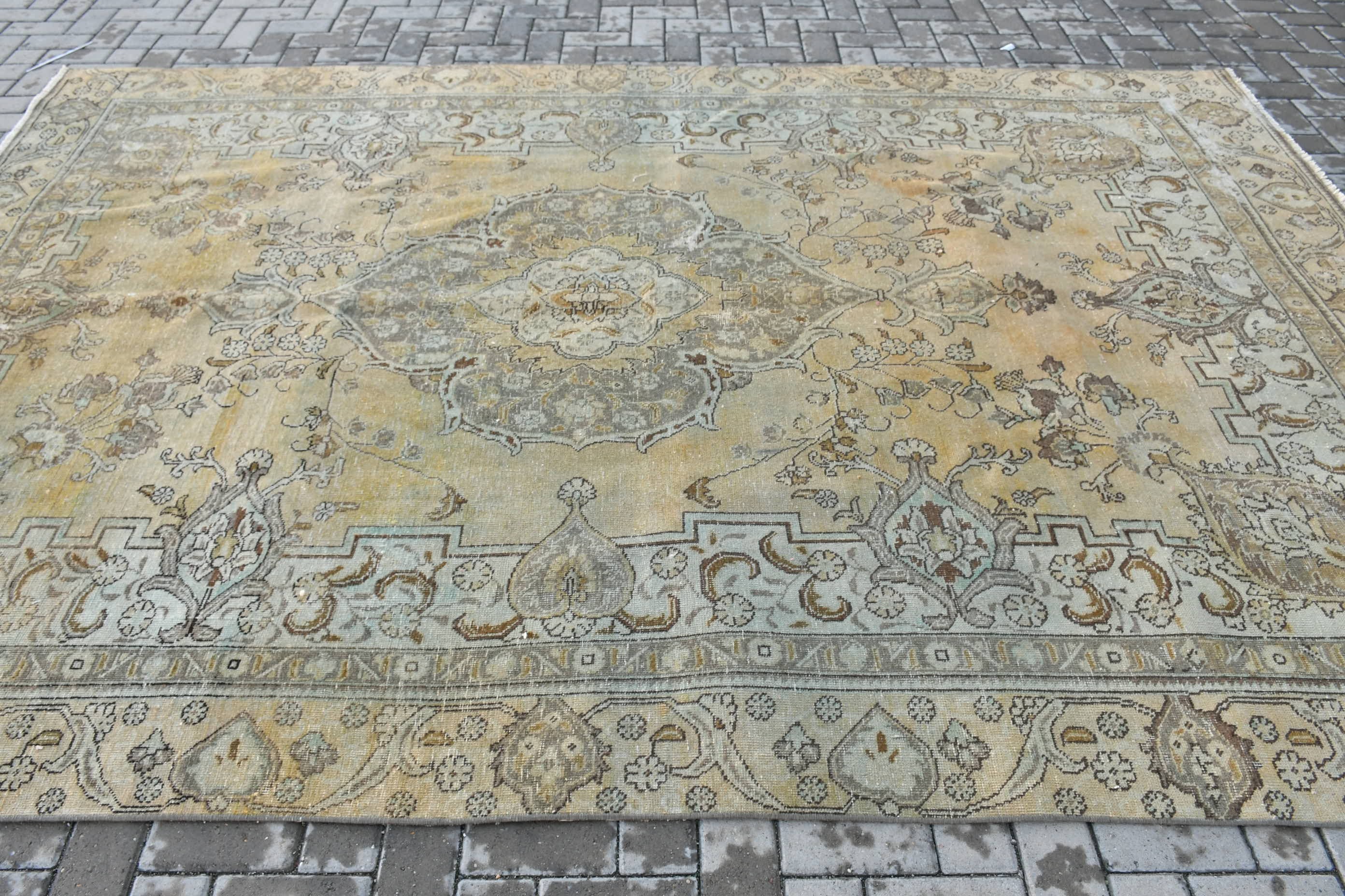 Brown Cool Rugs, Turkish Rug, Salon Rugs, 7.3x10.7 ft Oversize Rugs, Home Decor Rugs, Vintage Rug, Moroccan Rug, Boho Rugs, Saloon Rug