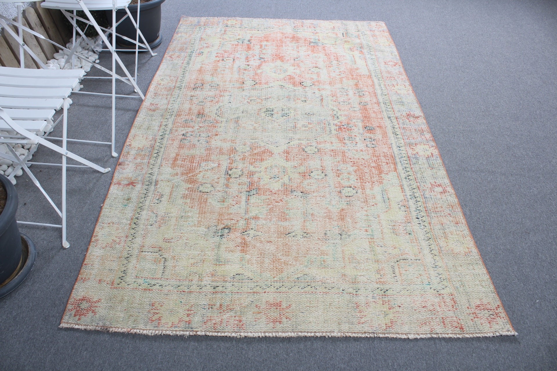 Türk Halıları, Yatak Odası Halısı, Ev Dekorasyonu Halısı, Vintage Halılar, Türkiye Halıları, Yemek Odası Halısı, Anadolu Halısı, Kırmızı 4.7x7.6 ft Alan Halısı