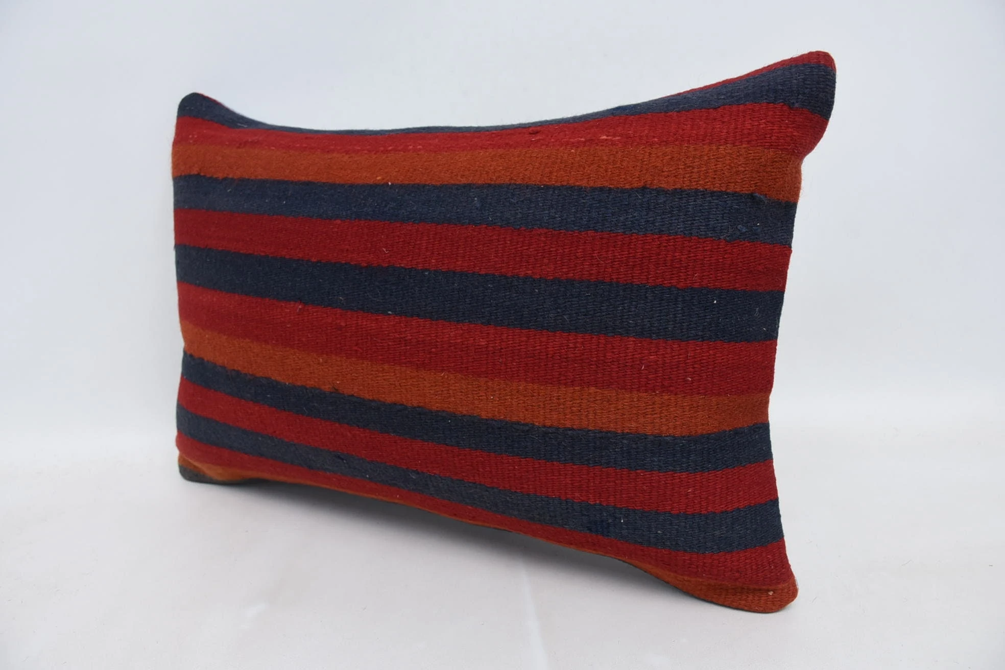 Antique Pillows, Boho Pillow Sham Cover, Retro Pillow Cover, Home Decor Pillow, One Of A Kind Pillow, 16"x24" Red Cushion