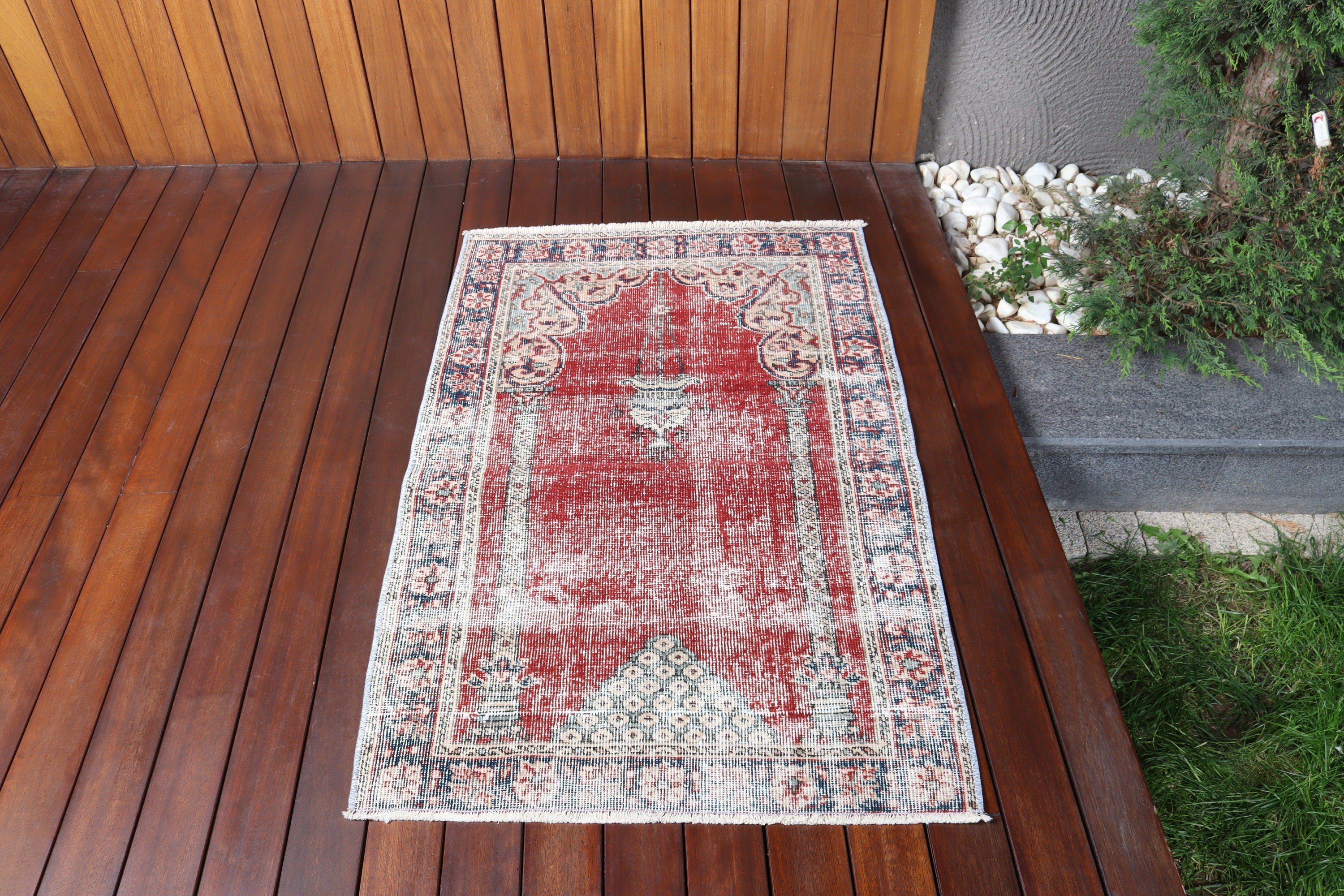 Red Statement Rugs, Oriental Rug, 2.5x3.9 ft Small Rugs, Geometric Rugs, Bedroom Rugs, Kitchen Rug, Tribal Rug, Vintage Rug, Turkish Rugs