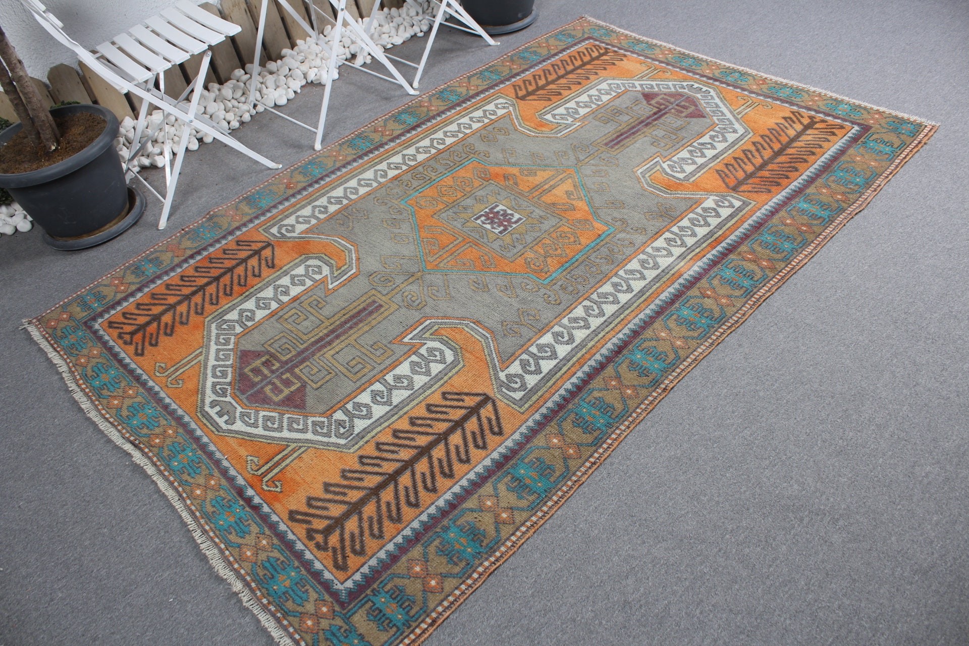 Boho Halılar, Oturma Odası Halıları, Yatak Odası Halısı, Yeşil Mutfak Halıları, Türk Halısı, Antika Halı, Vintage Halı, 4,8x7,3 ft Alan Halısı