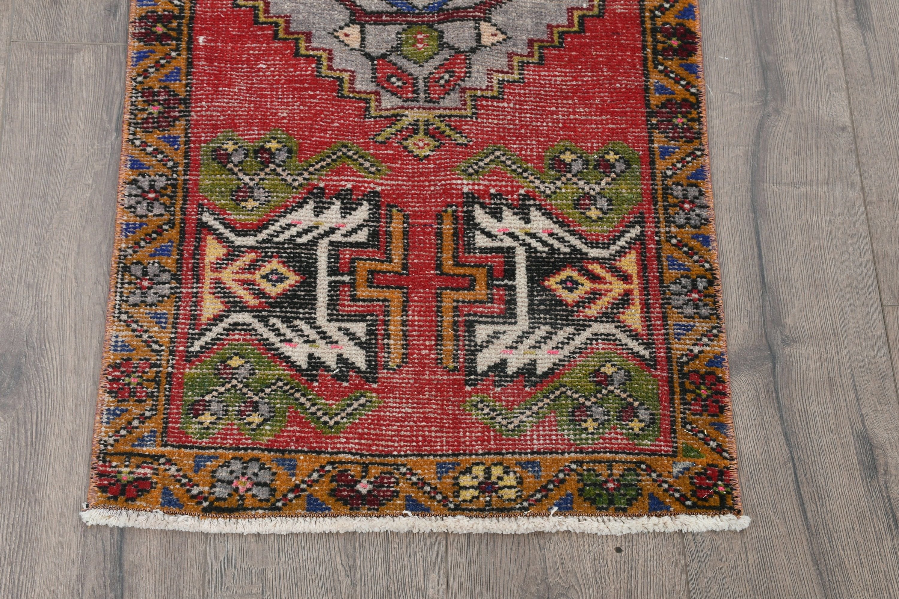 Oriental Rug, Rugs for Bedroom, 1.7x3.3 ft Small Rug, Red Moroccan Rugs, Bath Rugs, Turkish Rugs, Antique Rug, Vintage Rug, Nursery Rugs