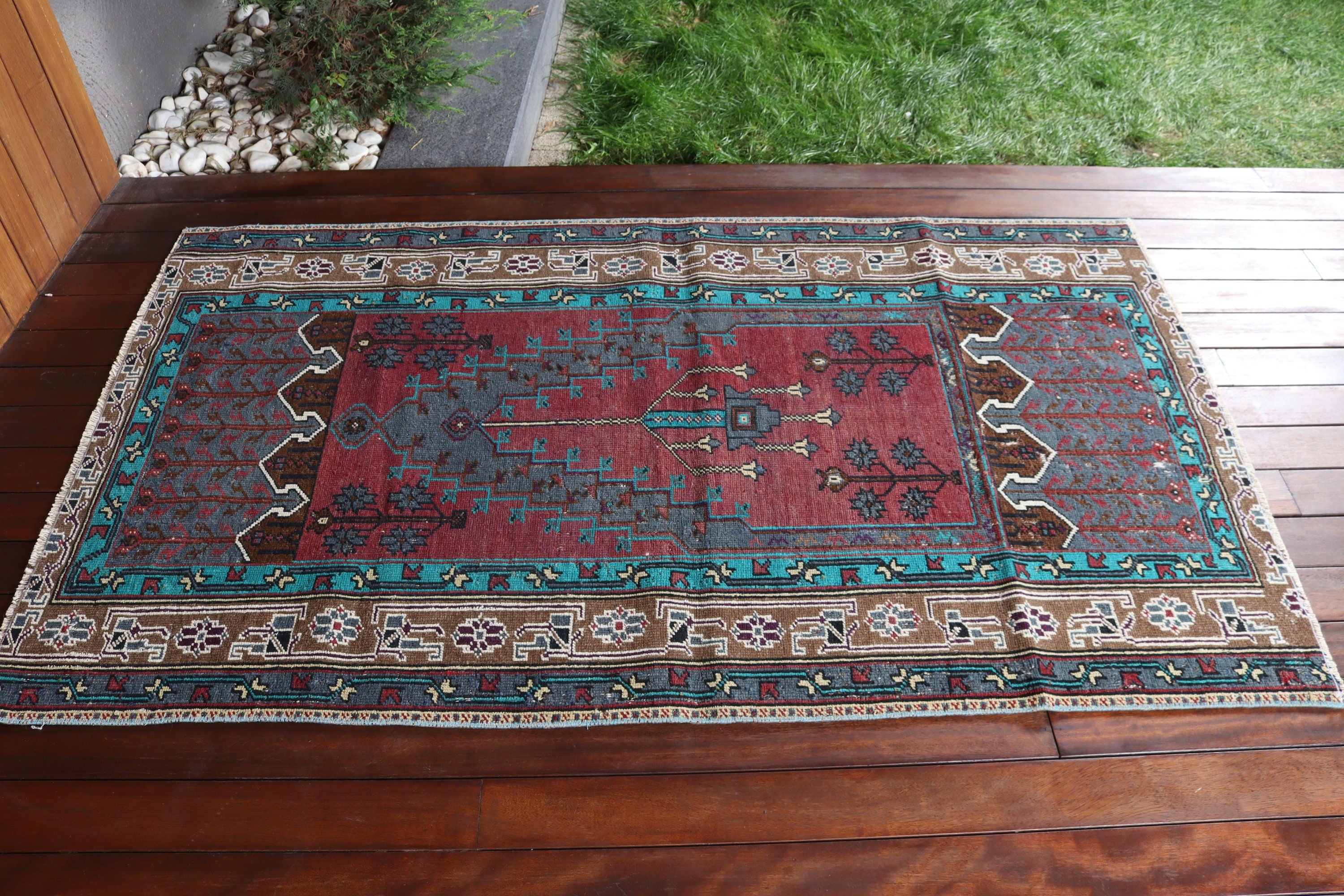 Vintage Aksan Halıları, Giriş Halısı, Türk Halısı, Vintage Halı, Mor Mutfak Halısı, 3,4x5,9 ft Aksan Halıları, Açıklama Halıları, Ev Dekorasyonu Halısı