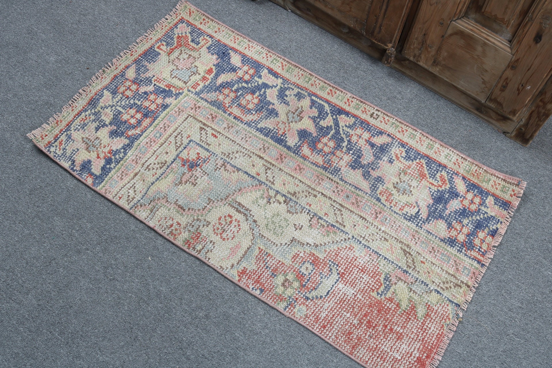 2x3,5 ft Küçük Halı, Modern Halılar, Türk Halıları, Vintage Halı, Yün Halılar, Kapı Paspas Halıları, Yer Halıları, Duvara Asılı Halılar, Yeşil Mutfak Halısı