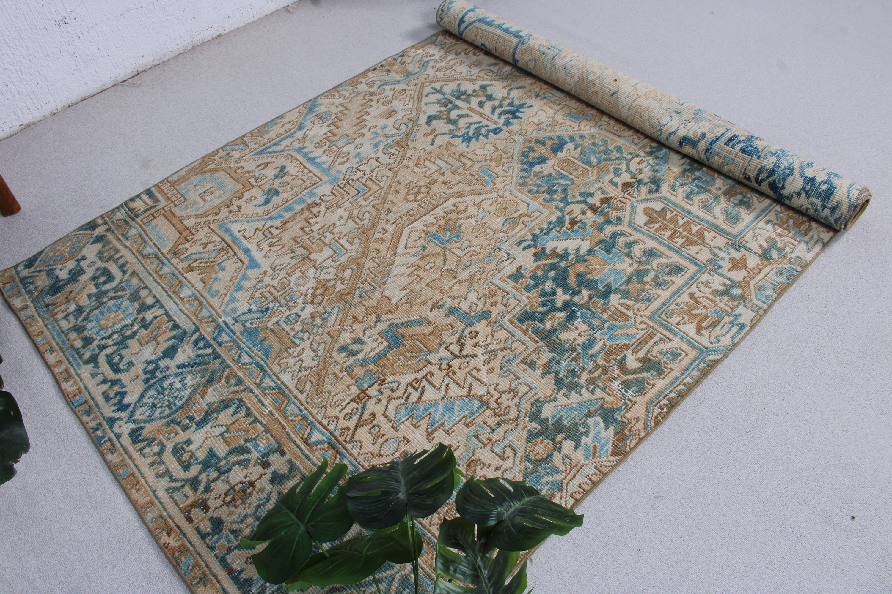 Vintage Area Rugs, Bronze Anatolian Rugs, 4.4x8.3 ft Area Rug, Home Decor Rug, Turkish Rugs, Vintage Rug, Boho Area Rugs