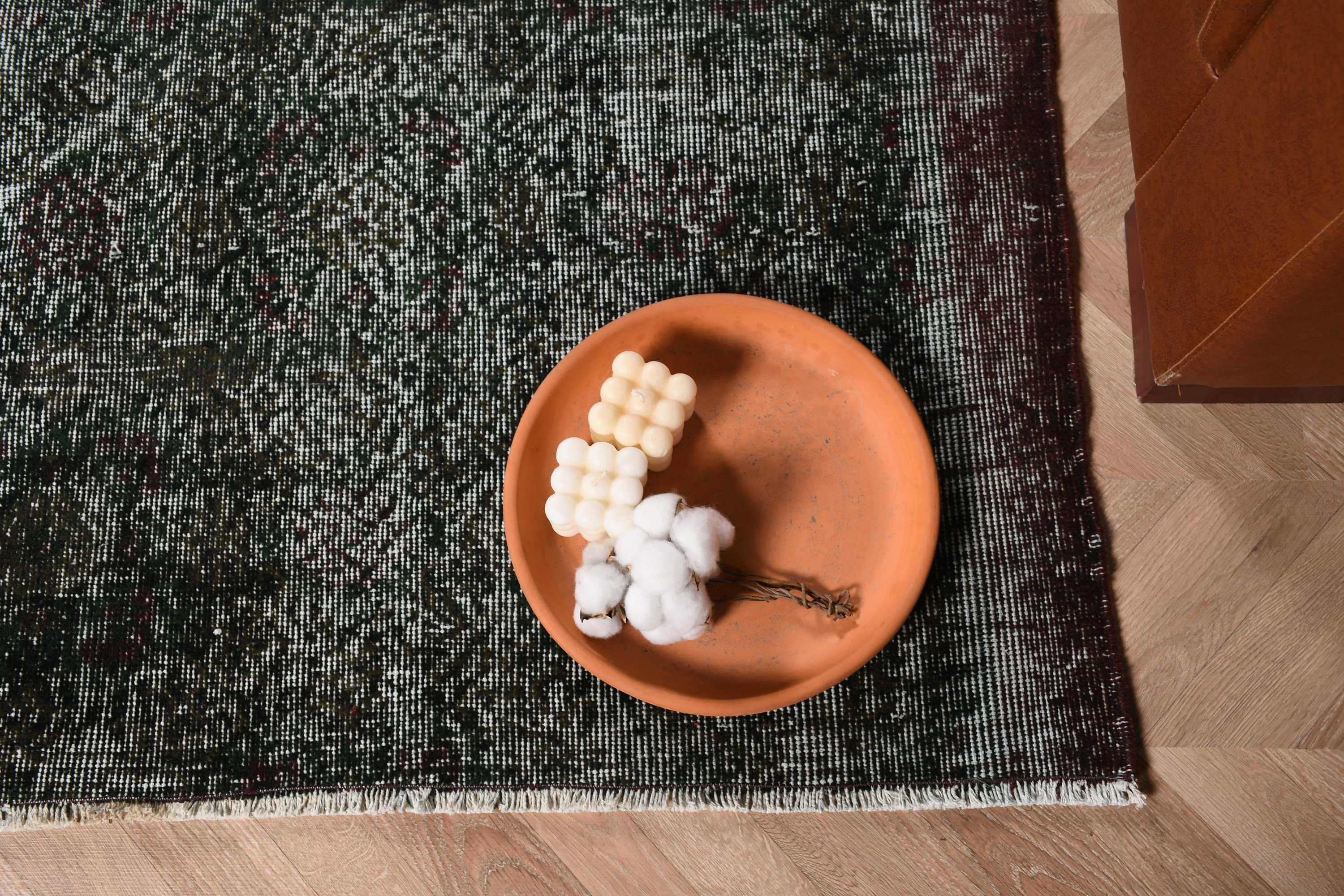 Vintage Rug, 5x8.3 ft Large Rugs, Dining Room Rugs, Green Wool Rug, Rugs for Living Room, Turkish Rugs, Floor Rug, Bedroom Rug, Salon Rug