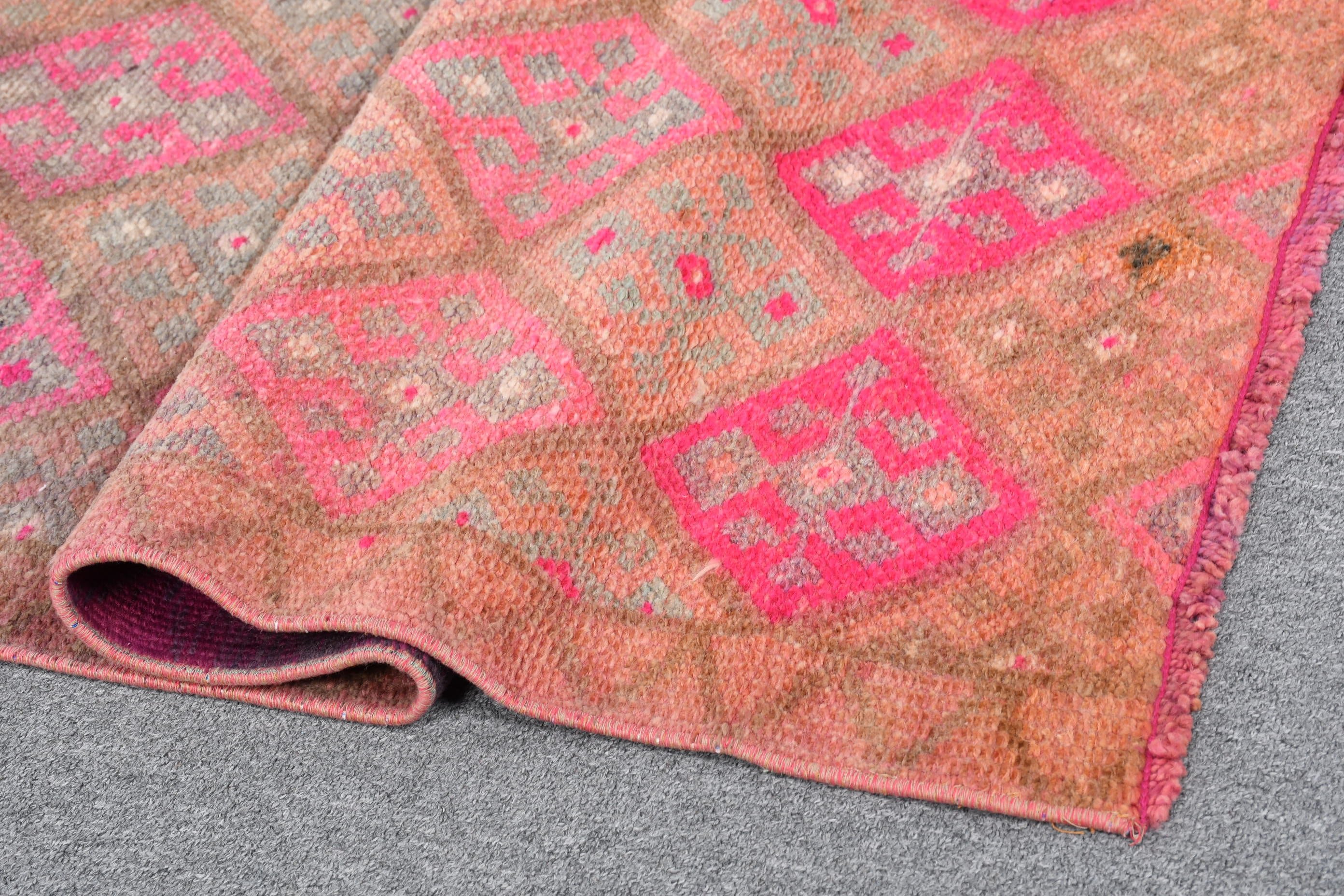 Oriental Rug, Stair Rug, Bedroom Rugs, Vintage Rugs, Brown  2.6x10.7 ft Runner Rug, Turkish Rug, Kitchen Rugs, Dorm Rugs