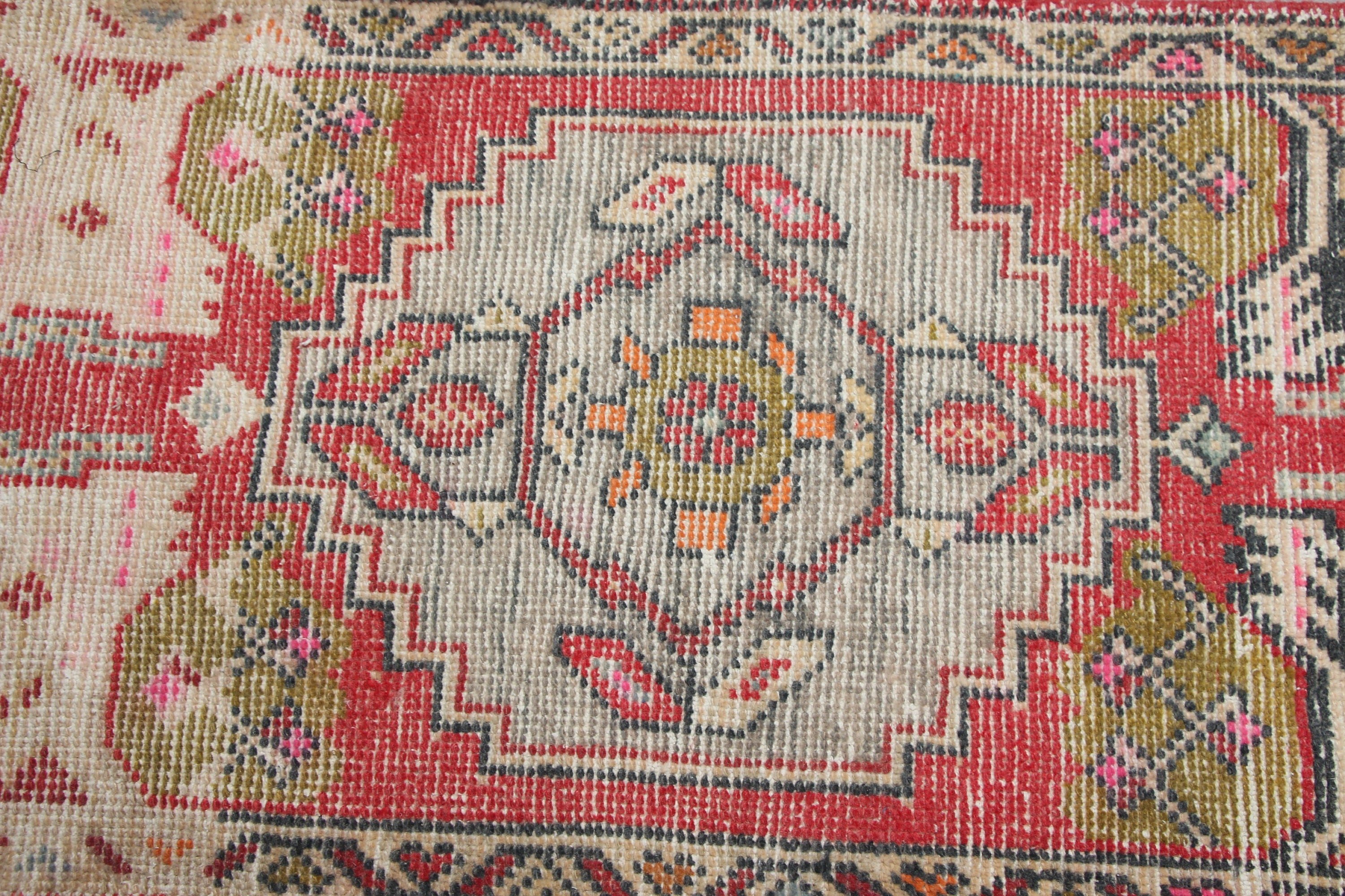 Moroccan Rugs, Entry Rug, Rugs for Nursery, Anatolian Rug, Vintage Rugs, 1.8x3.7 ft Small Rug, Door Mat Rug, Turkish Rugs, Red Cool Rugs