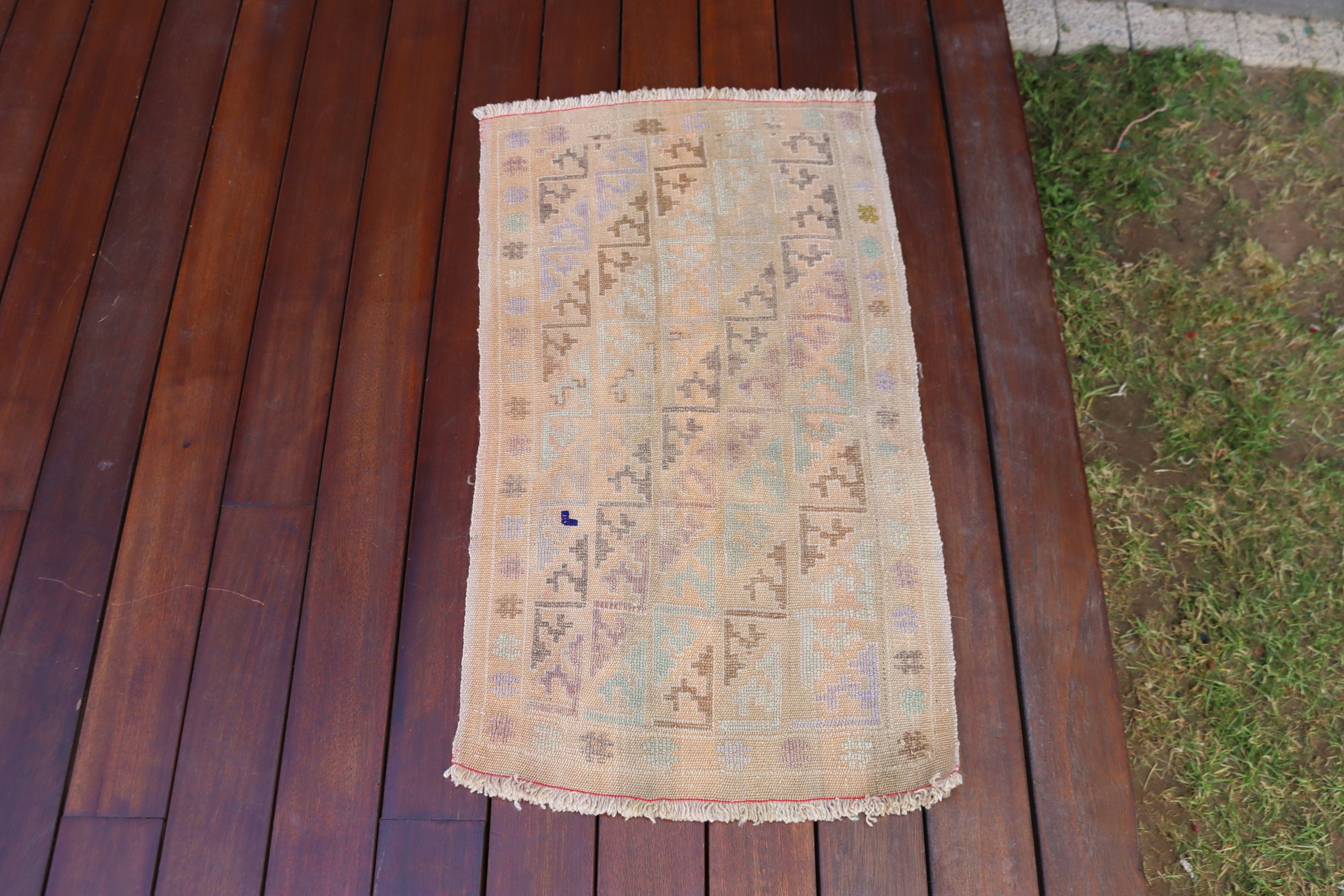 Mutfak Halıları, Oushak Halıları, Kilim, Yatak Odası Halıları, 1,4x2,7 ft Küçük Halı, Banyo Paspası Sevimli Halılar, Vintage Halılar, Kahverengi Oryantal Halı, Türk Halısı