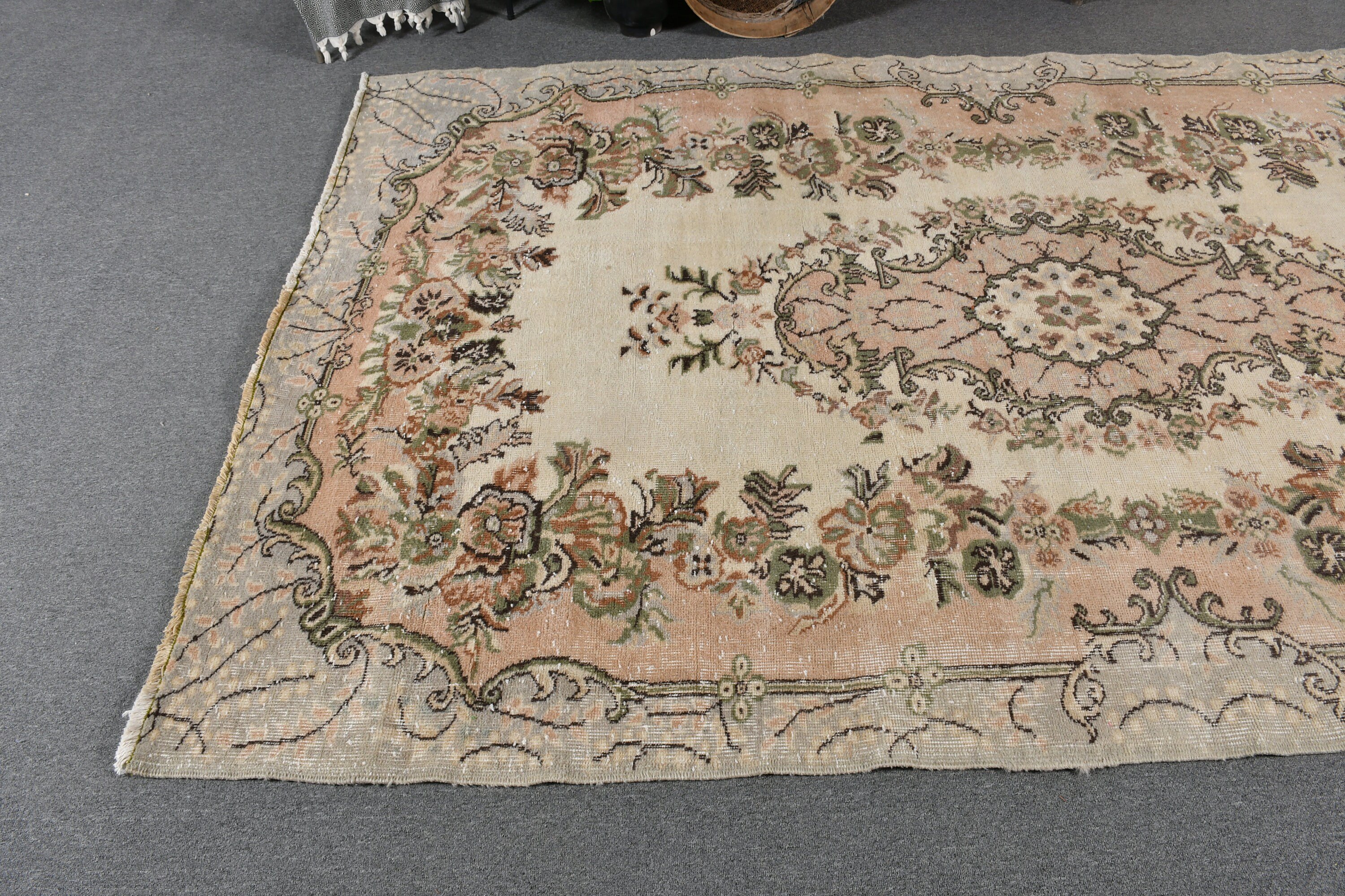 5.6x9.2 ft Büyük Halılar, Pembe Havalı Halılar, Türk Halısı, Yatak Odası Halısı, Dekoratif Halı, Havalı Halılar, Ev Dekor Halısı, Yemek Odası Halıları, Vintage Halı