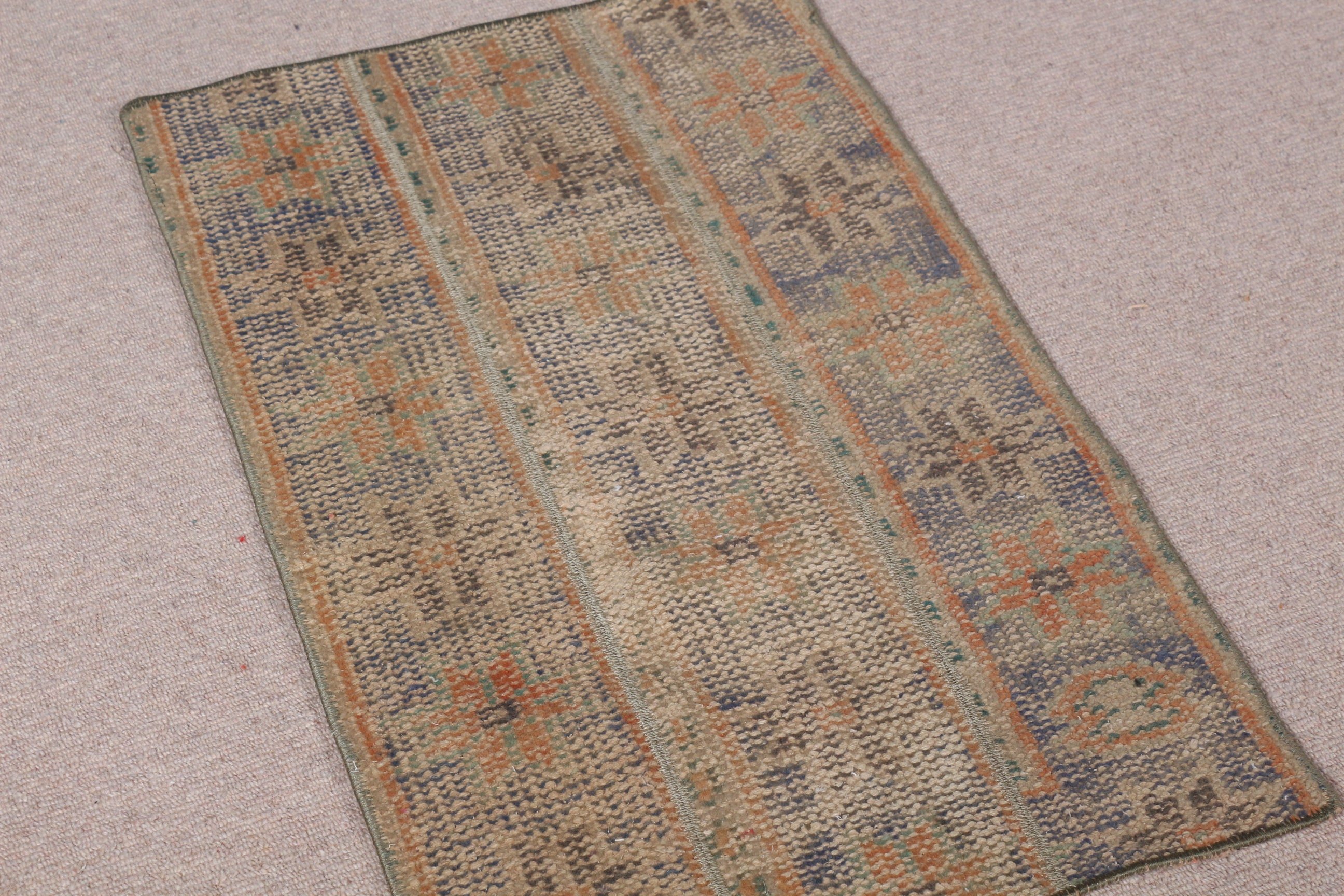 1.7x2.9 ft Küçük Halı, Çocuk Halıları, Sanat Halıları, Mutfak Halıları, Vintage Halılar, Türk Halısı, Oryantal Halı, Duvara Asılı Halı, Yeşil Ev Dekor Halısı