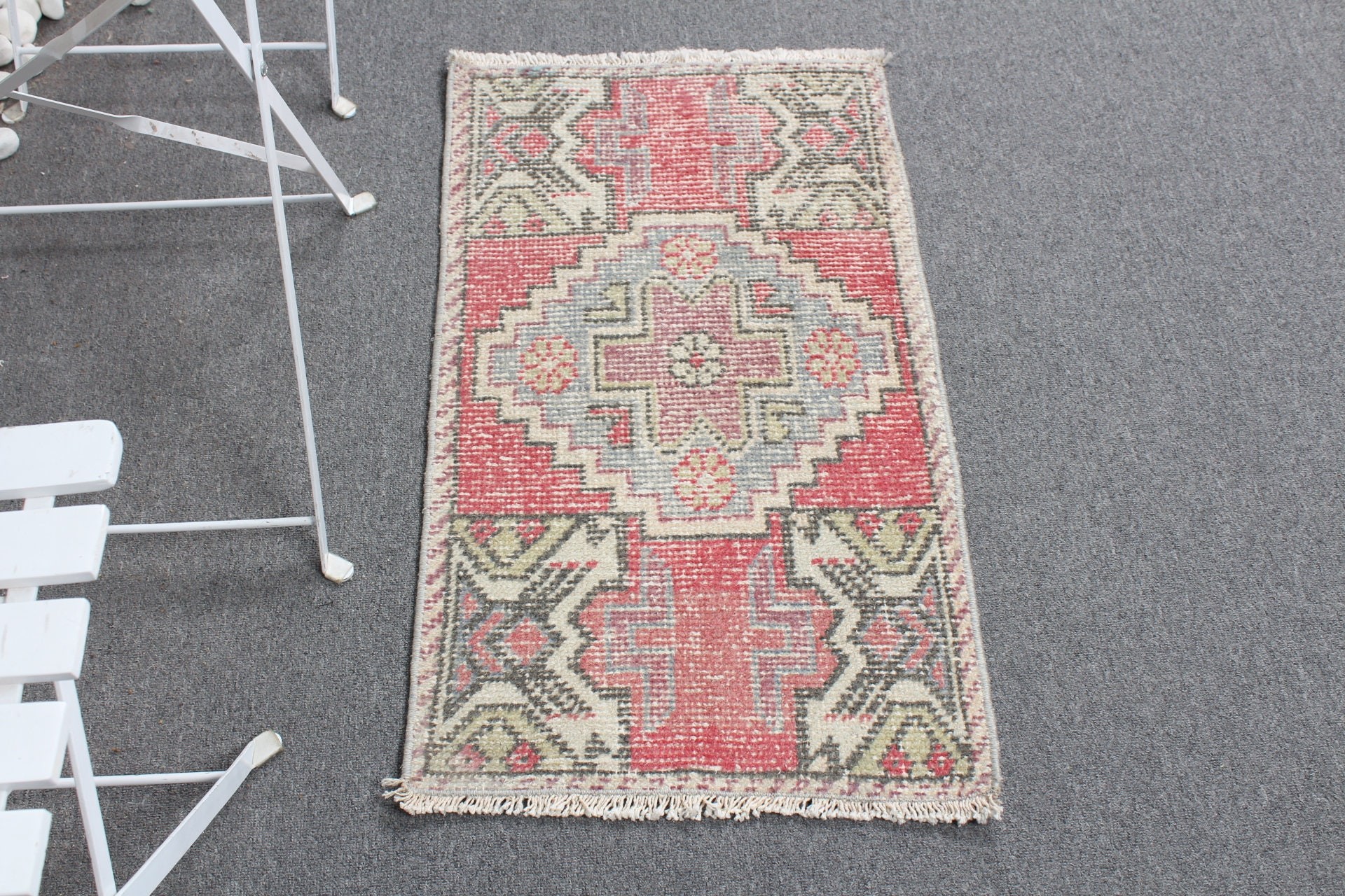 Banyo Halıları, Giriş Halısı, 1.6x2.8 ft Küçük Halı, Vintage Halı, Yün Halı, Fas Halısı, Kırmızı Mutfak Halıları, Boho Halısı, Banyo Halısı, Türk Halısı