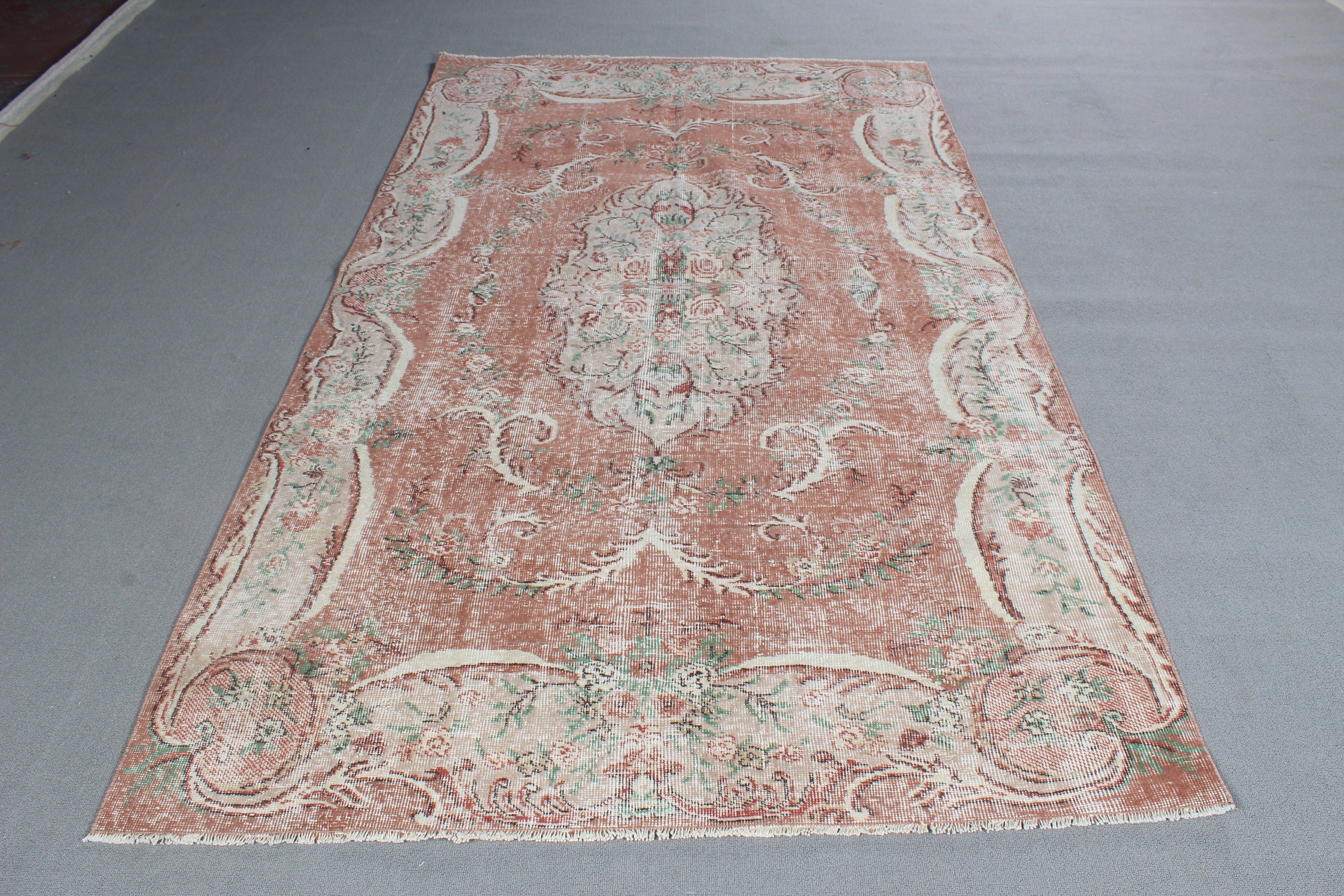 Neutral Rugs, Statement Rug, Bedroom Rug, Rugs for Floor, Turkish Rug, 4.8x7.9 ft Area Rugs, Floor Rug, Vintage Rug, Red Antique Rug