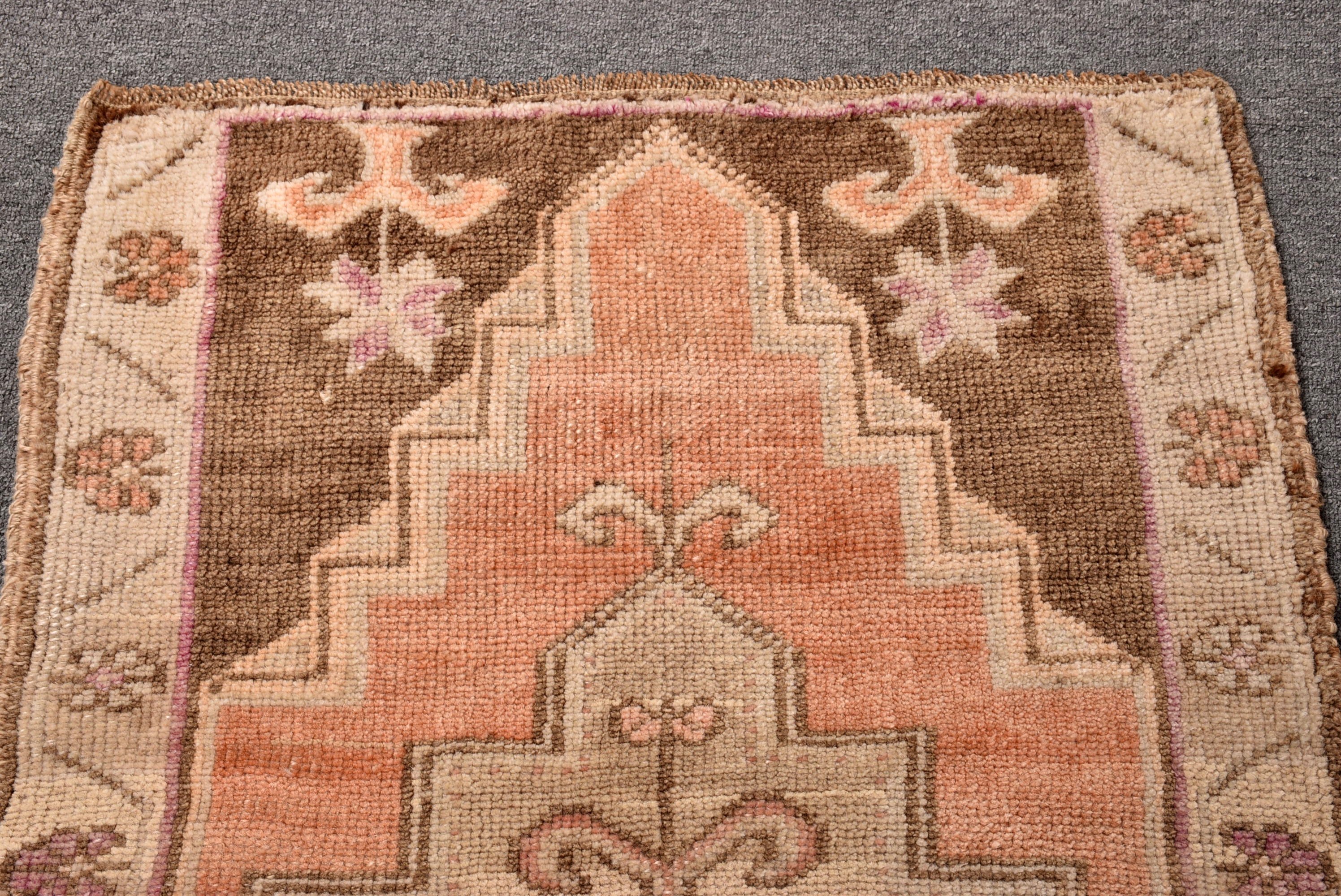 Rugs for Nursery, Neutral Rugs, Orange Oushak Rug, Vintage Rugs, 1.9x3.1 ft Small Rug, Turkish Rug, Small Area Rug, Entry Rug, Floor Rug