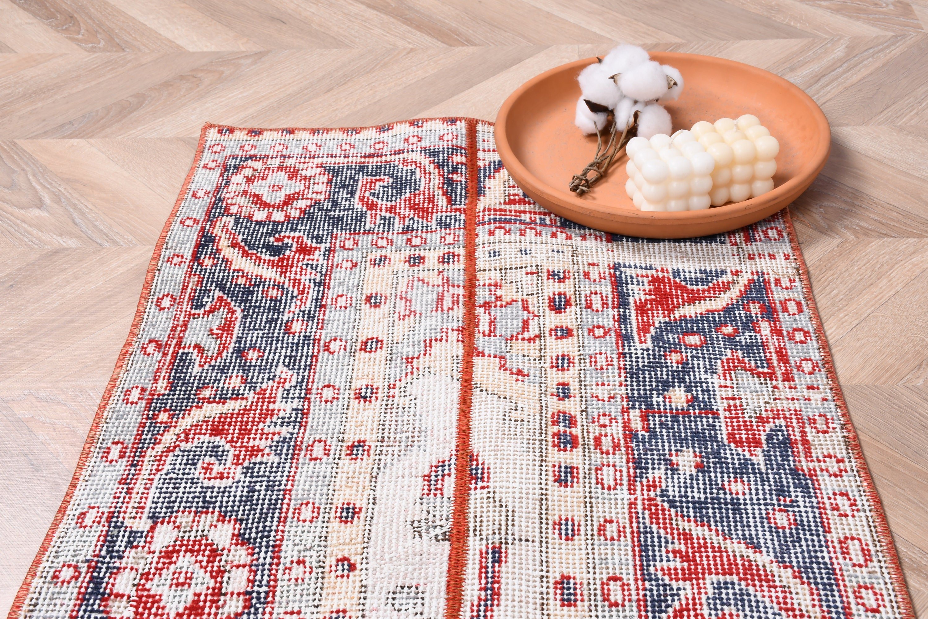 Kitchen Rug, Turkish Rugs, Red Floor Rugs, 1.8x4.5 ft Small Rug, Ethnic Rug, Vintage Rugs, Wall Hanging Rug, Home Decor Rug