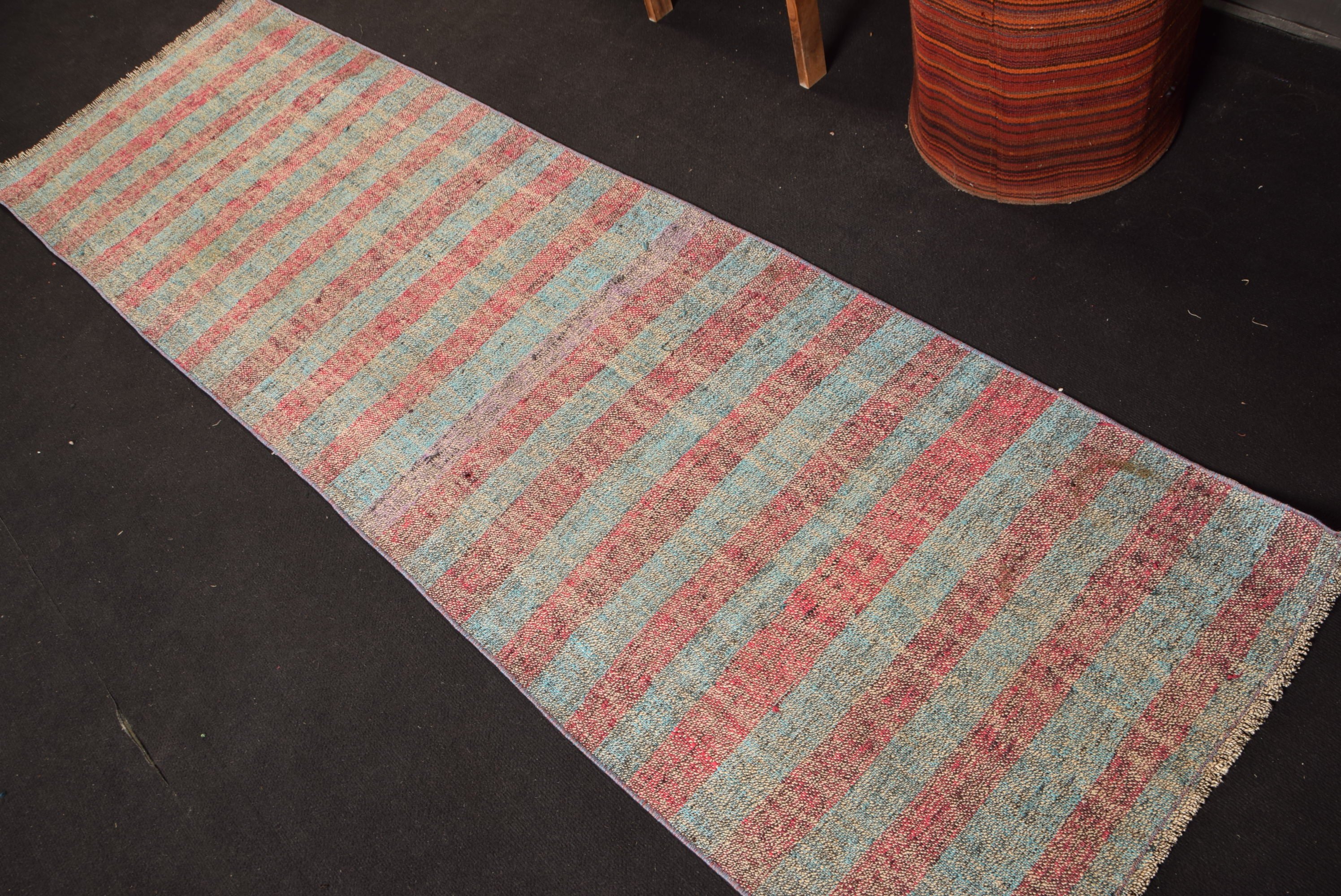 Mavi Oryantal Halılar, Vintage Halılar, Kabile Halısı, Yün Halı, Merdiven Halısı, Kilim, Ev Dekor Halısı, Türk Halısı, Mutfak Halıları, 2,5x8,3 ft Yolluk Halıları