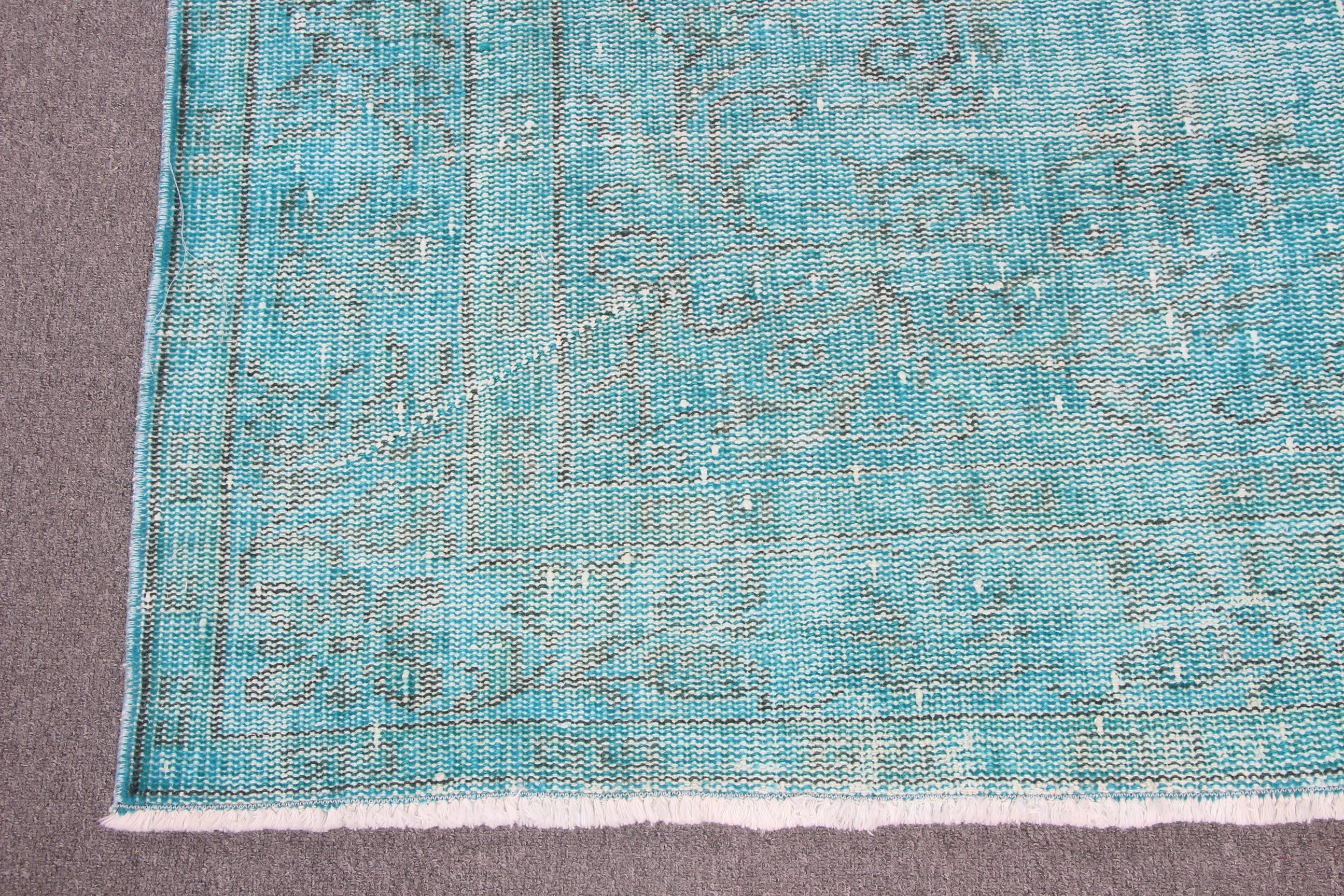 Yatak Odası Halıları, Mutfak Halısı, Vintage Halı, Yün Halı, Türk Halıları, 5,9x8,9 ft Büyük Halılar, Mavi Fas Halısı, Yatak Odası Halısı, Büyük Boho Halıları