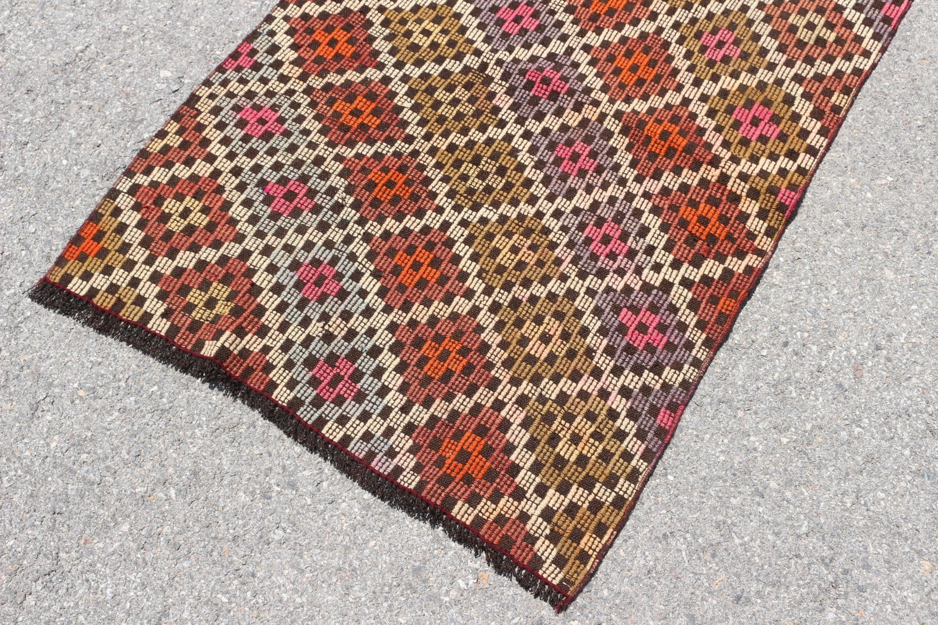 Türk Halıları, Giriş Halıları, Yer Halıları, Sessiz Halılar, Kilim, Banyo Halısı, Bej 2,8x3,7 ft Küçük Halı, Vintage Halı, Antika Halı