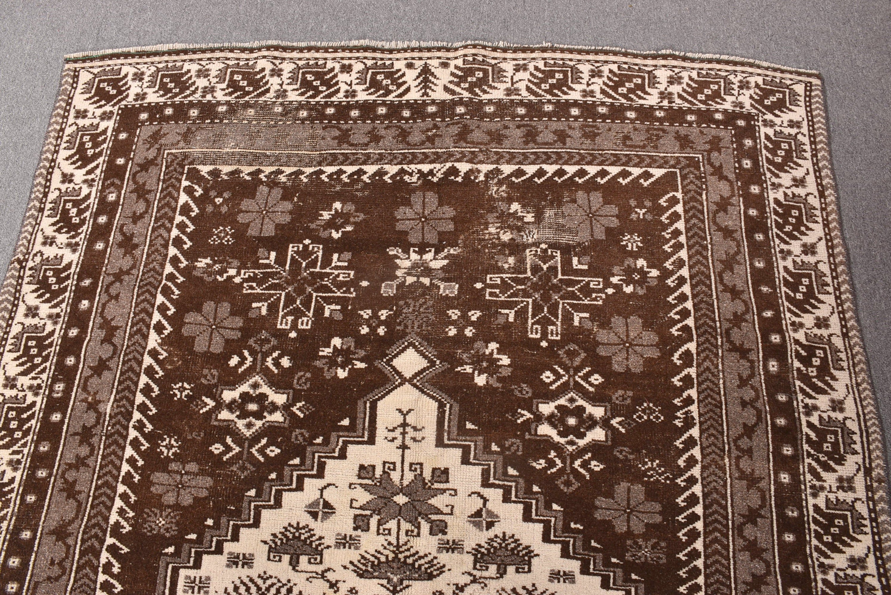 4,8x8,6 ft Büyük Halı, Oryantal Halılar, Büyük Oushak Halıları, Vintage Halılar, Modern Halı, Kahverengi Boho Halıları, Türk Halısı, Ofis Halıları, Salon Halıları