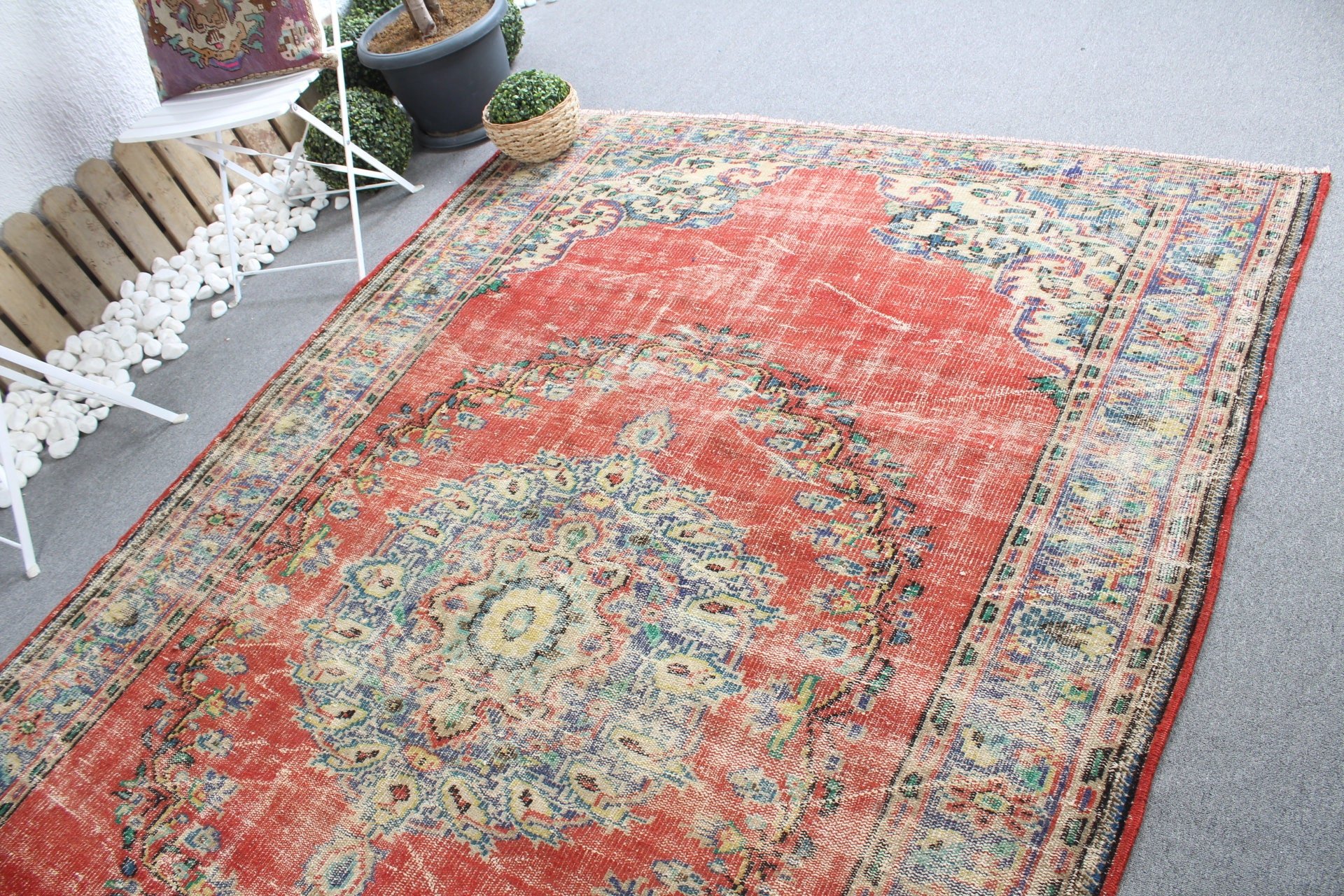 Turkish Rug, Moroccan Rug, Vintage Rugs, Red Moroccan Rug, 5.7x9.7 ft Large Rugs, Cute Rug, Living Room Rugs, Bedroom Rug, Anatolian Rug