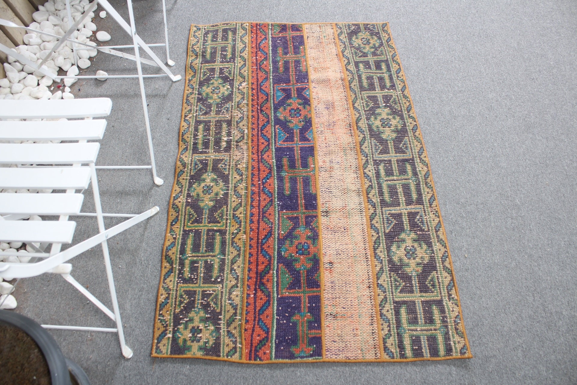 Home Decor Rug, Oriental Rug, Car Mat Rugs, Turkish Rug, Green Moroccan Rug, 2.6x4.2 ft Small Rug, Vintage Rug, Boho Rug, Wall Hanging Rugs