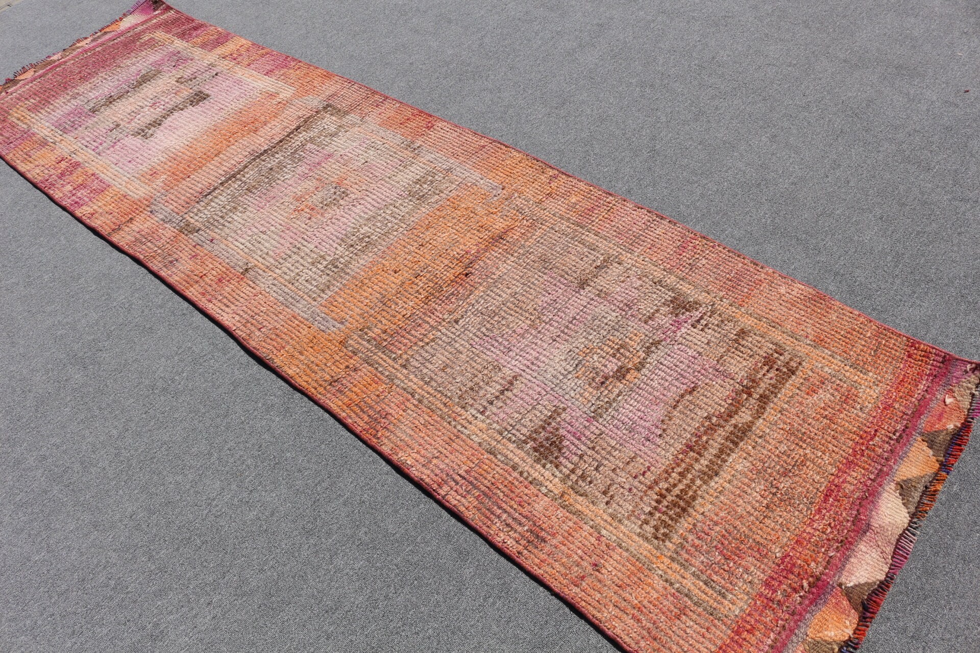 2.7x9.4 ft Runner Rug, Kitchen Rug, Vintage Rugs, Rugs for Kitchen, Art Rug, Orange Anatolian Rug, Turkish Rug, Hallway Rugs, Anatolian Rug