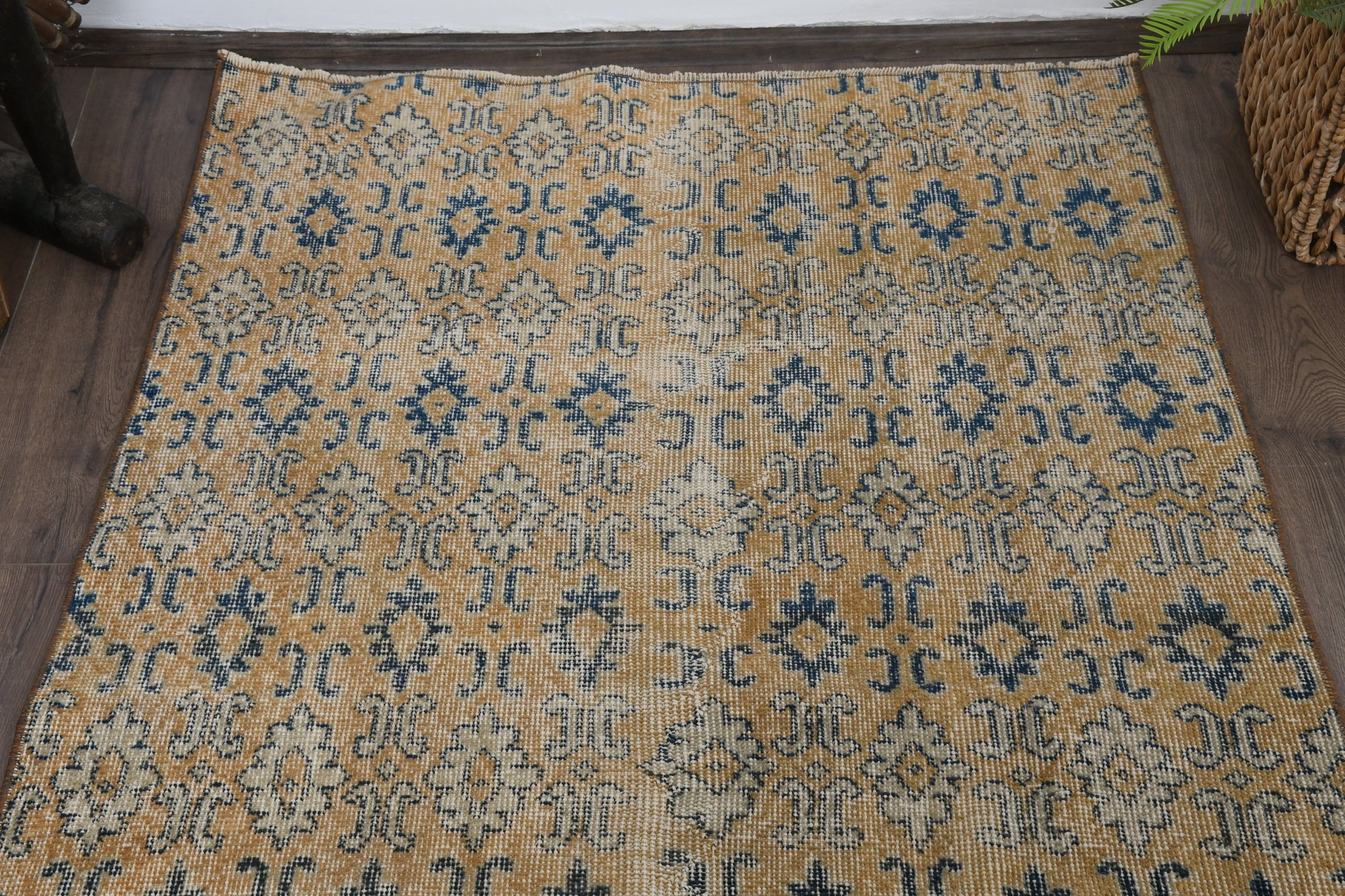 Vintage Rug, Bronze Bedroom Rug, Cool Rugs, Rugs for Nursery, Eclectic Rug, 3.4x6.7 ft Accent Rug, Turkish Rugs, Bedroom Rugs, Kitchen Rugs