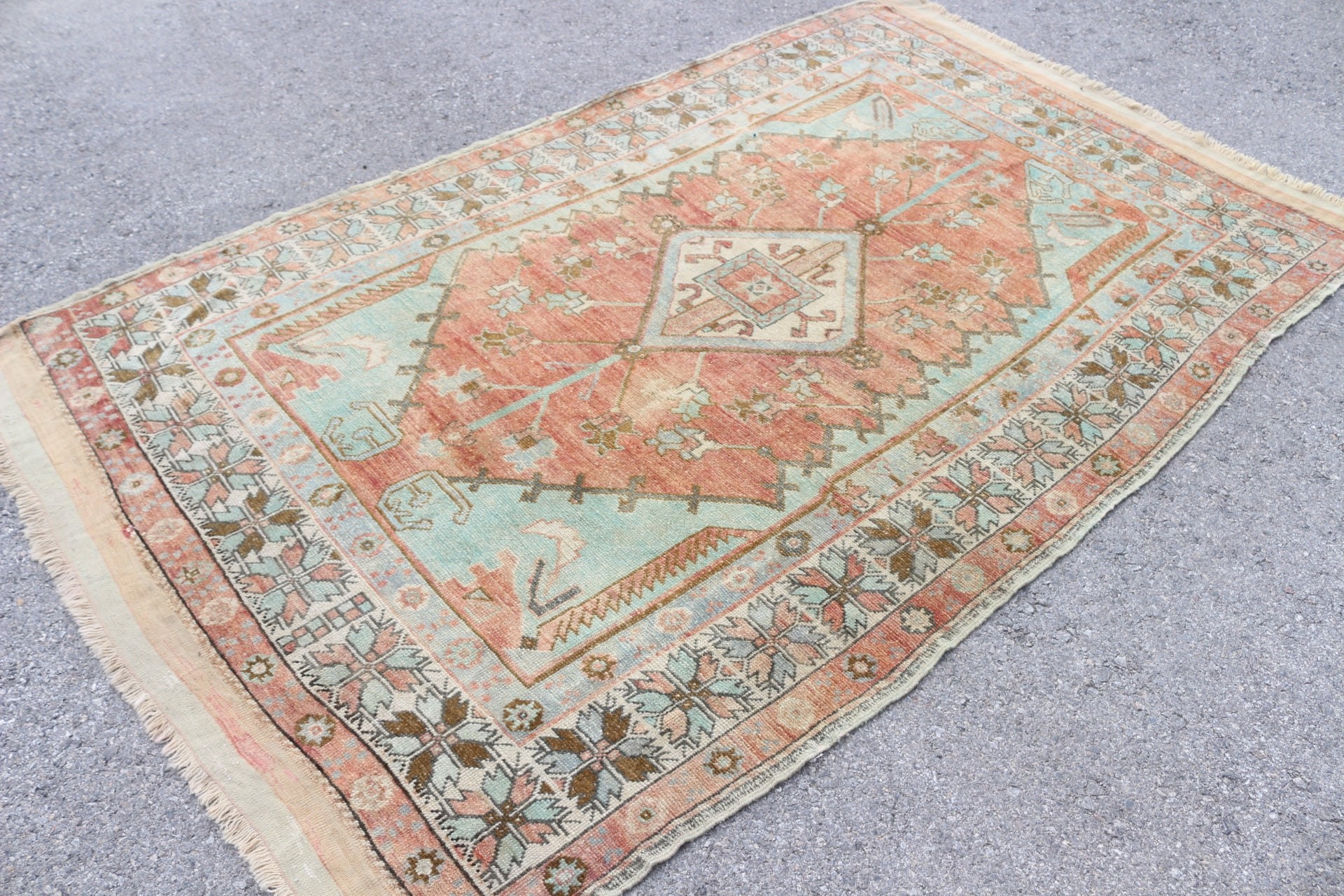 Vintage Halı, Yemek Odası Halıları, Sanat Halısı, Kırmızı Oryantal Halı, 5.2x8.3 ft Büyük Halılar, Türk Halısı, Fas Halıları, Oturma Odası Halısı