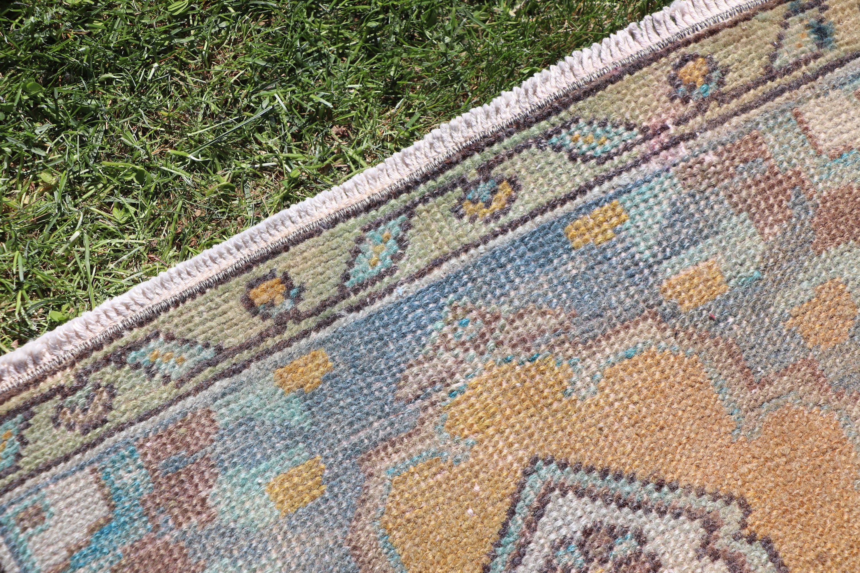 1.7x2.9 ft Küçük Halı, Türk Halıları, Küçük Boho Halıları, Anadolu Halısı, Duvara Asılı Halı, Vintage Halı, Sarı Ev Dekor Halısı