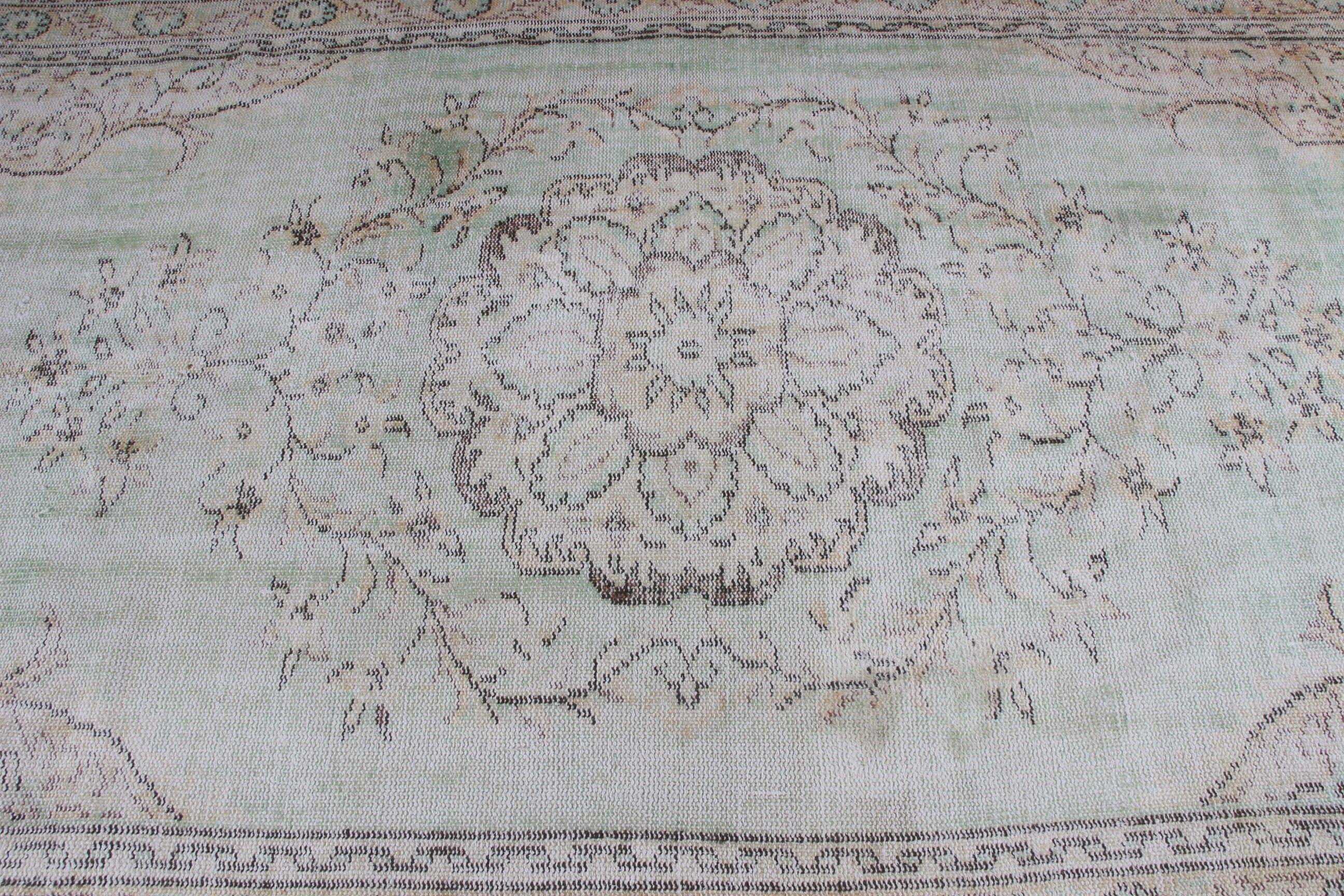 Türk Halısı, Mutfak Halısı, Vintage Halı, Salon Halıları, 5.4x9.2 ft Büyük Halı, Aztek Halıları, Bej Geometrik Halılar, Büyük Vintage Halılar, Oushak Halıları