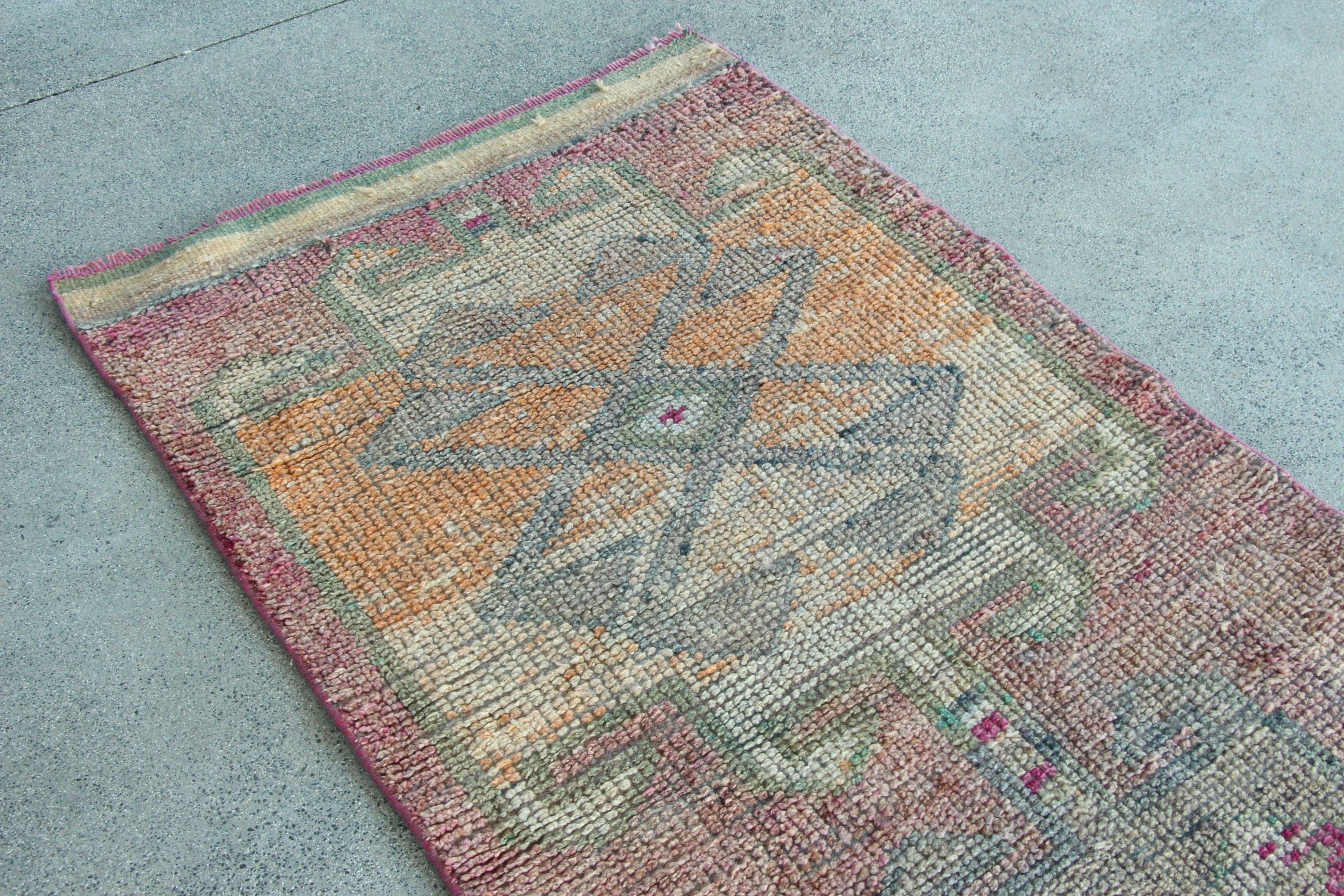 Vintage Halılar, 3.1x10.2 ft Runner Halıları, Vintage Runner Halıları, Açıklama Halısı, Pembe Oryantal Halı, Koridor Halıları, Türk Halısı, Havalı Halılar