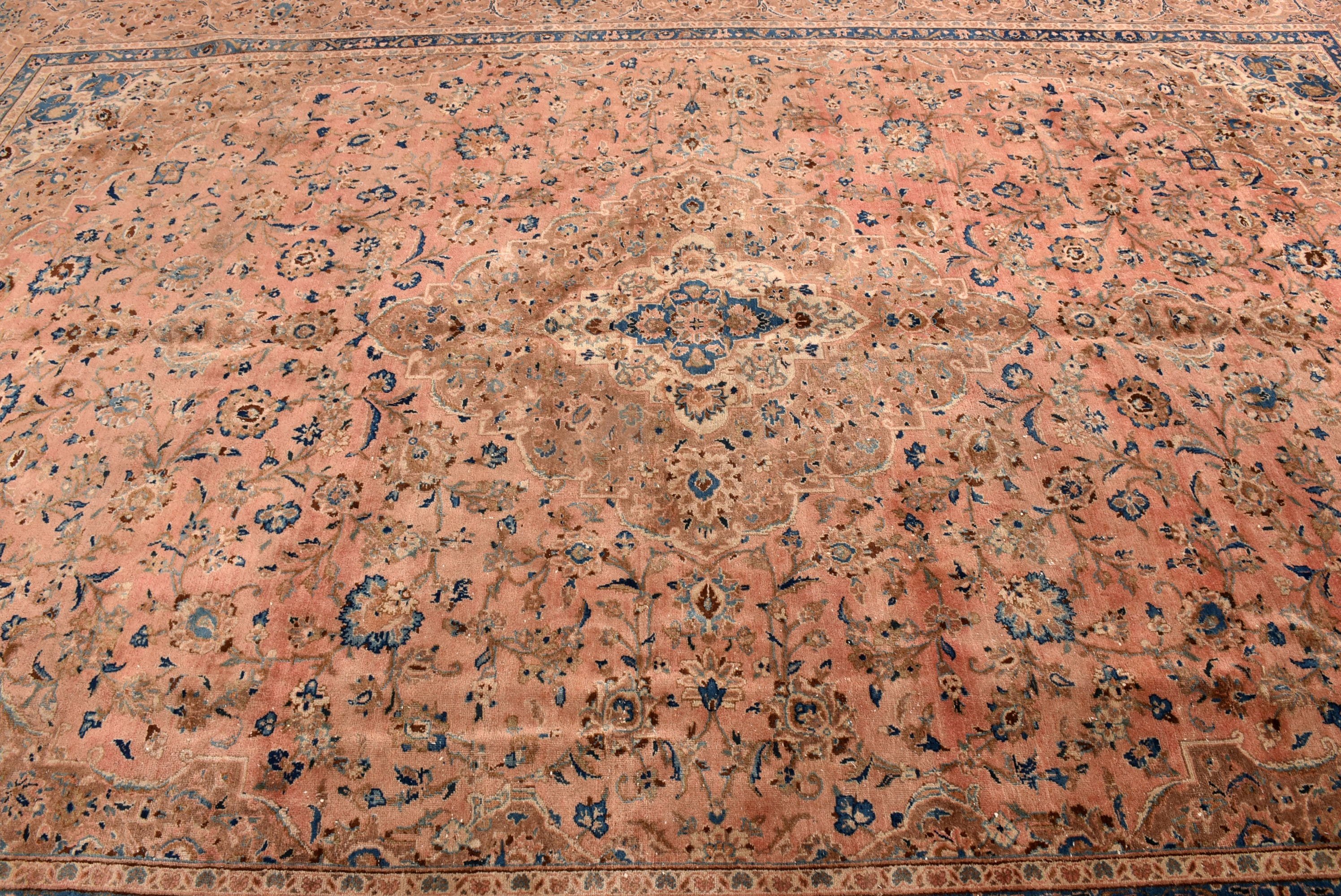 Salon Halısı, 9.5x13.2 ft Büyük Boy Halı, Pembe Ev Dekor Halısı, Türk Halıları, Salon Halısı, Modern Halılar, Geometrik Halı, Vintage Halı