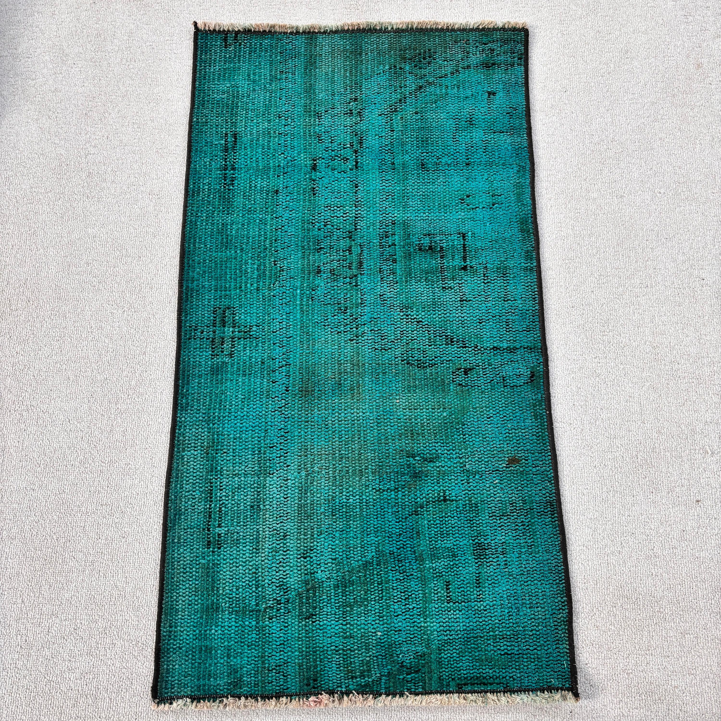 1.6x3.1 ft Small Rugs, Luxury Rugs, Wall Hanging Rug, Green Wool Rugs, Rugs for Bath, Cool Rugs, Vintage Rug, Turkish Rug, Bedroom Rug