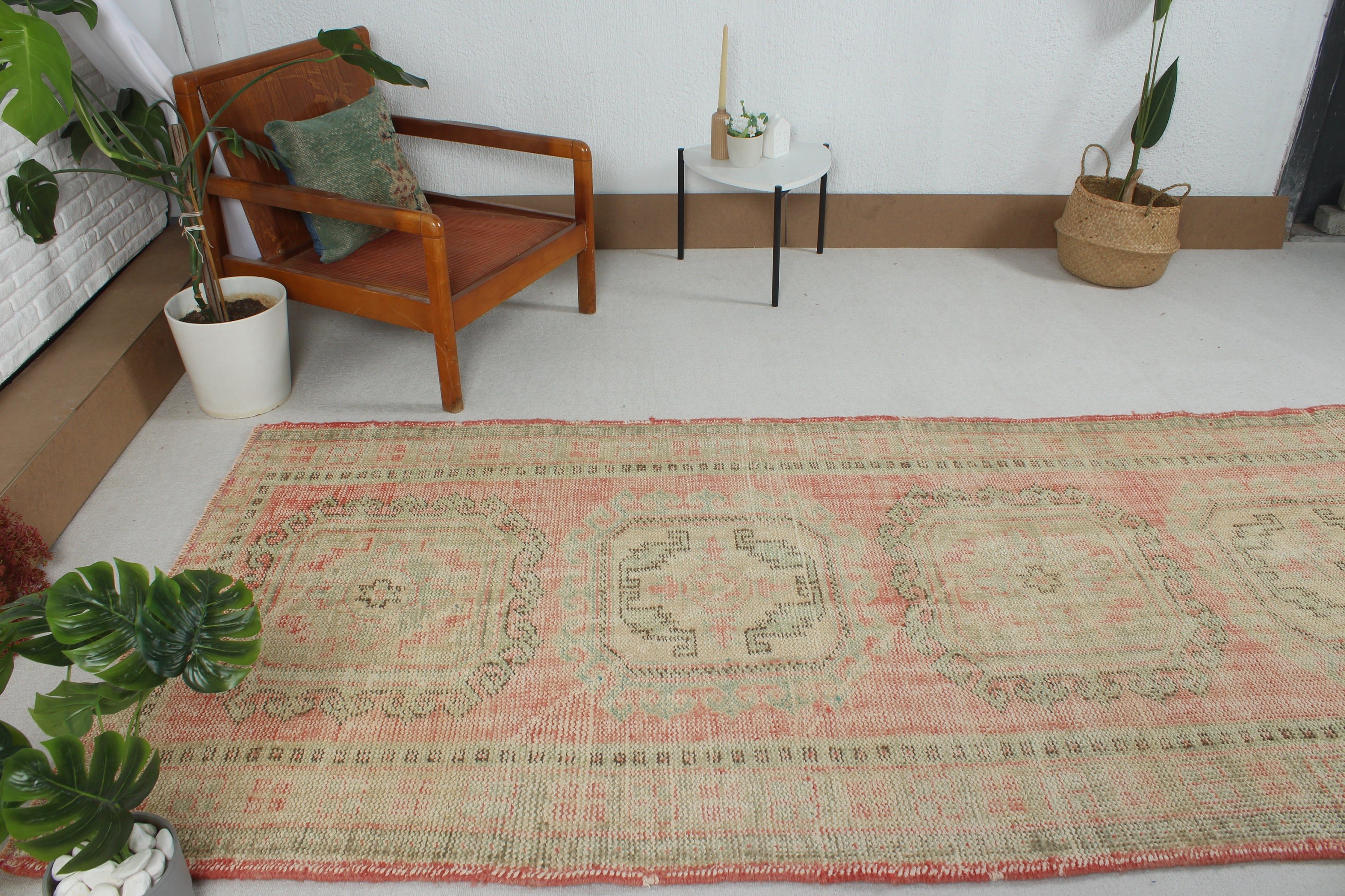 Moroccan Rugs, Floor Rug, Vintage Rug, Stair Rug, Turkish Rug, Statement Rugs, Kitchen Rug, Beige  4.3x10.9 ft Runner Rug