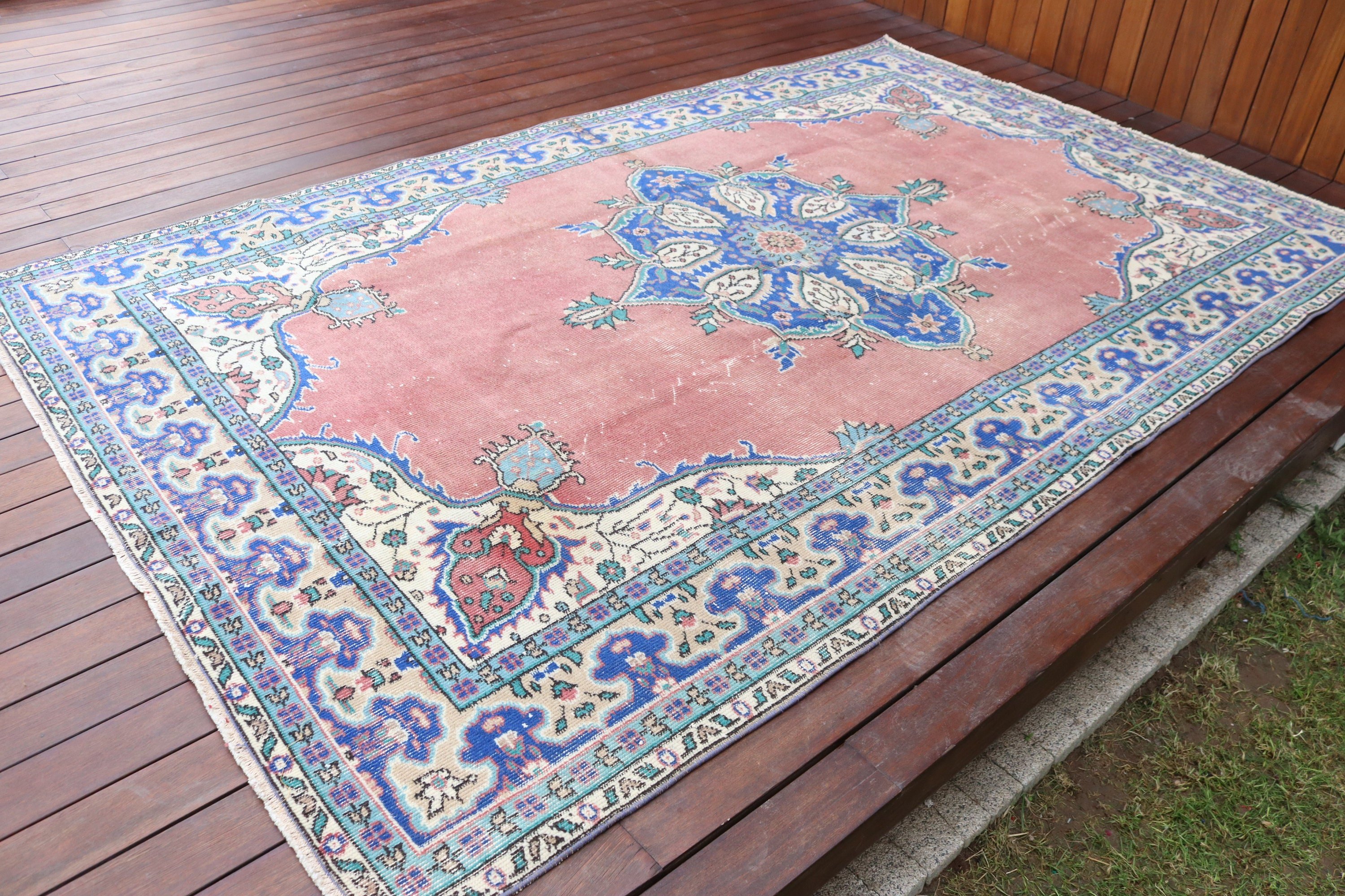 Yemek Odası Halıları, Salon Halısı, Türk Halıları, Vintage Halılar, 5.6x9 ft Büyük Halı, Kırmızı Mutfak Halısı, Oushak Halısı, Oturma Odası Halıları, Havalı Halı