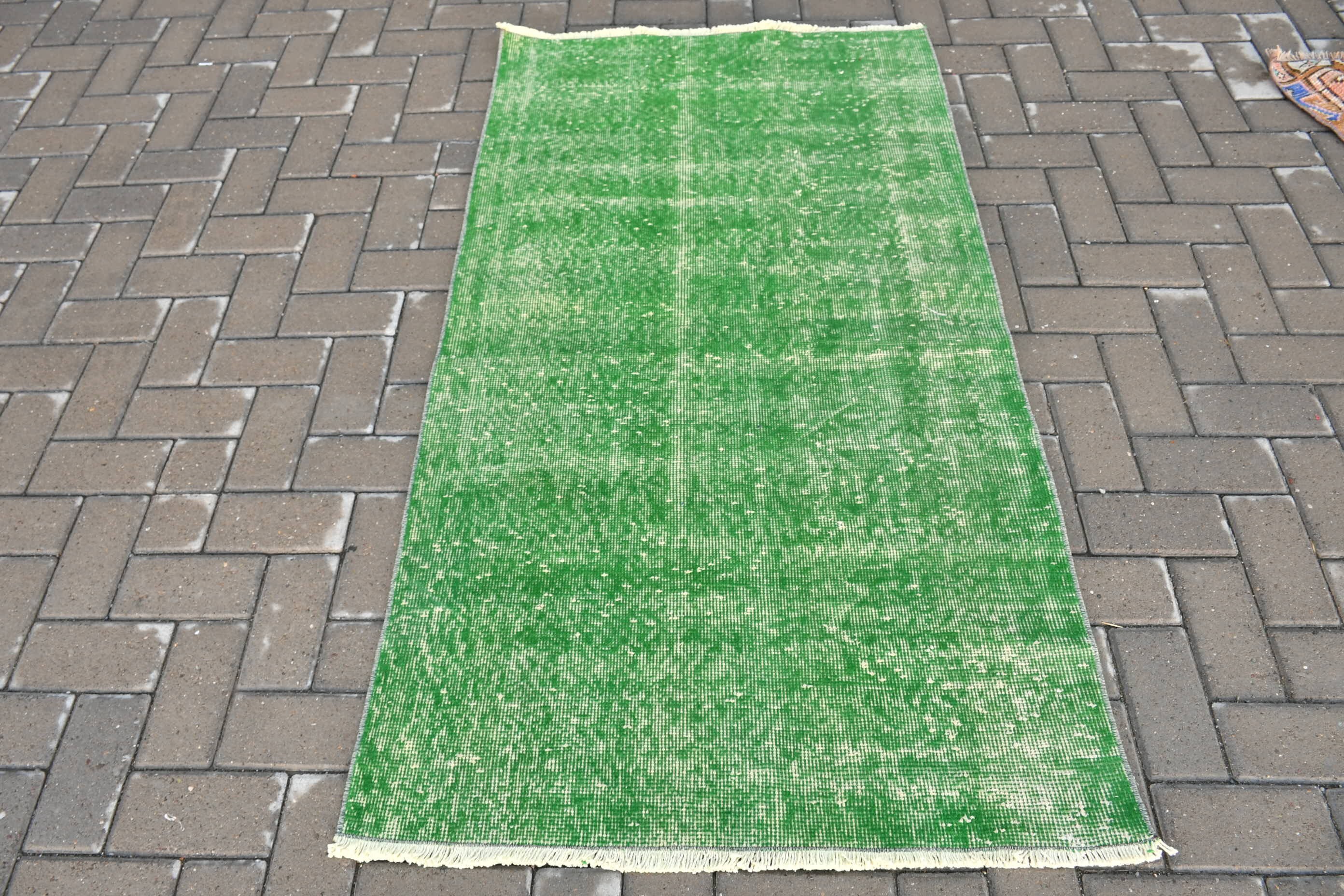 Kitchen Rug, Rugs for Kitchen, Bedroom Rug, Green Kitchen Rug, 3x5.4 ft Accent Rug, Vintage Rugs, Turkish Rugs, Entry Rugs, Wool Rug