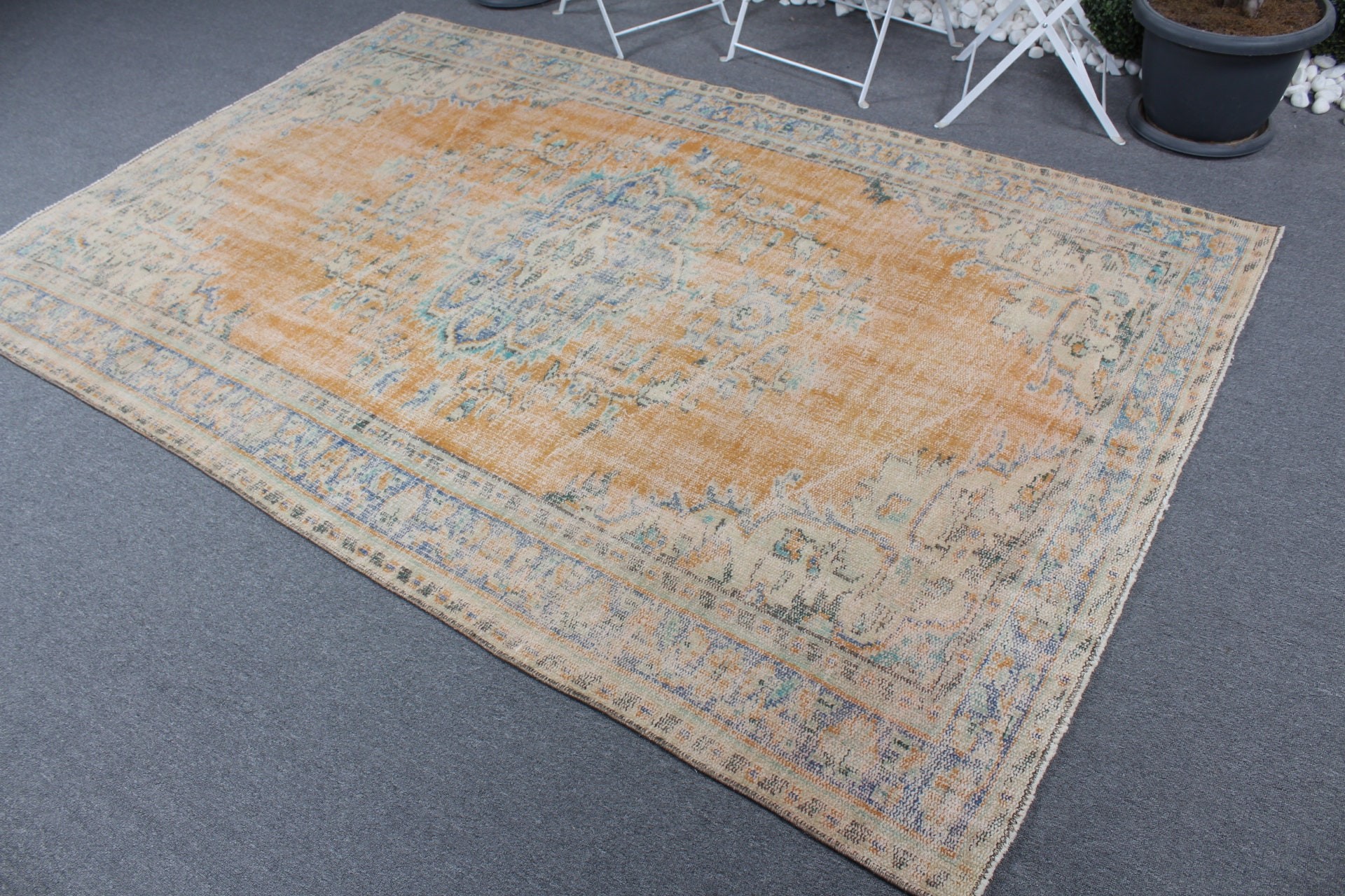 5.4x8.4 ft Large Rugs, Living Room Rug, Cool Rug, Salon Rugs, Orange Cool Rug, Rugs for Bedroom, Vintage Rugs, Anatolian Rug, Turkish Rug