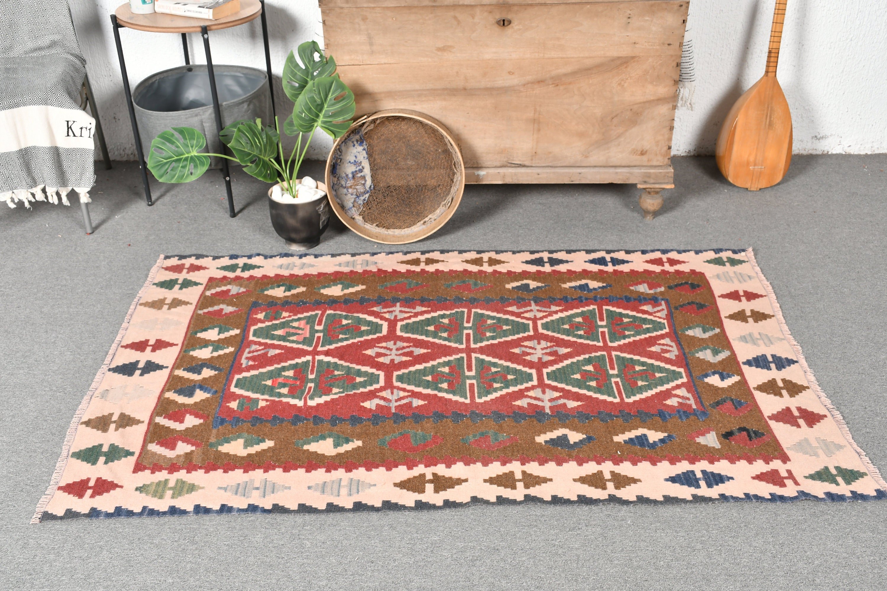 Floor Rugs, Moroccan Rug, Dorm Rug, Vintage Rugs, Turkish Rug, Pink Oriental Rug, Entry Rugs, 3.4x5.5 ft Accent Rug, Kilim, Nursery Rugs