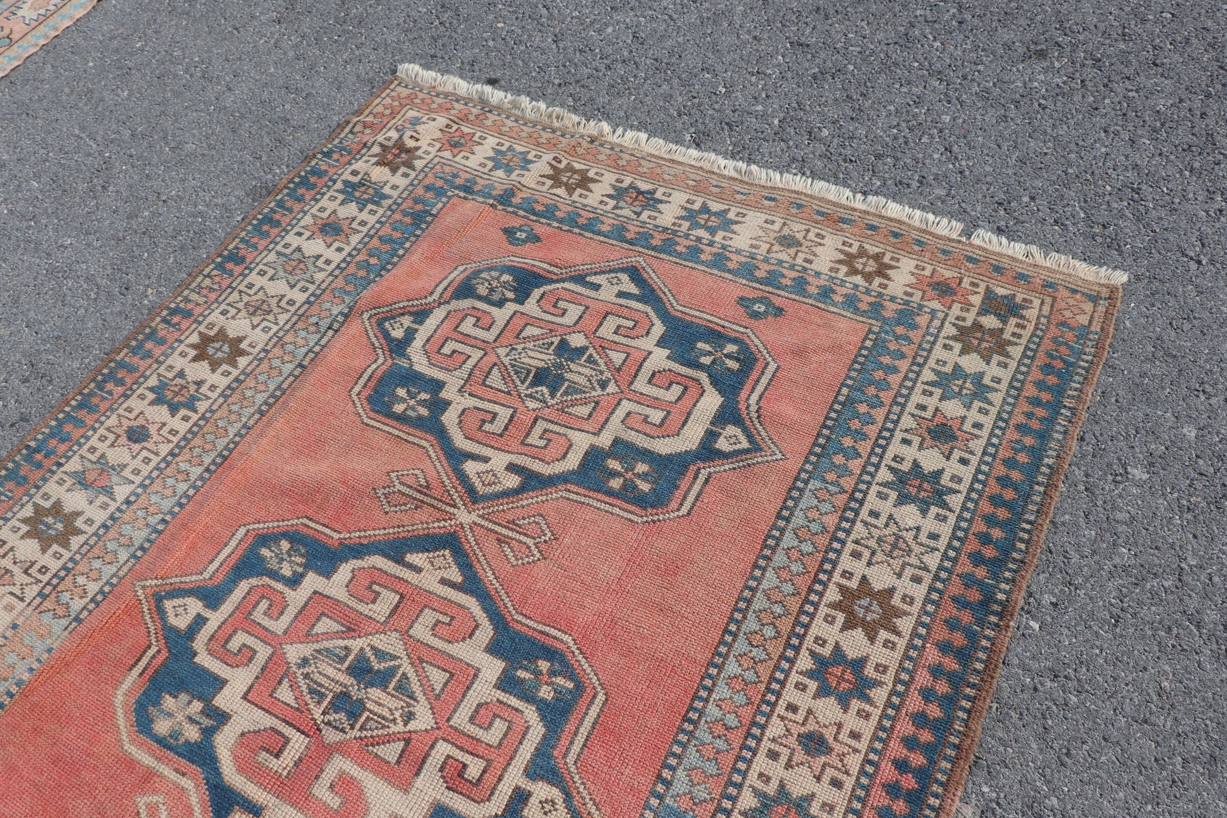 Antique Rug, Blue Floor Rug, 5x7.2 ft Area Rugs, Bedroom Rug, Rugs for Living Room, Turkish Rugs, Vintage Rug, Indoor Rugs