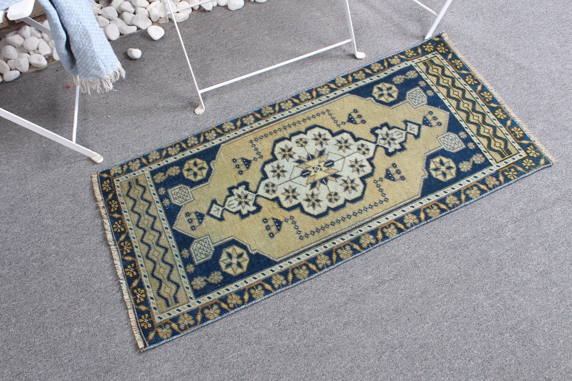 Green Kitchen Rug, Vintage Rug, Eclectic Rug, Rugs for Bath, Turkish Rug, Wool Rug, Art Rug, 1.6x3.2 ft Small Rug, Bedroom Rug, Bath Rug