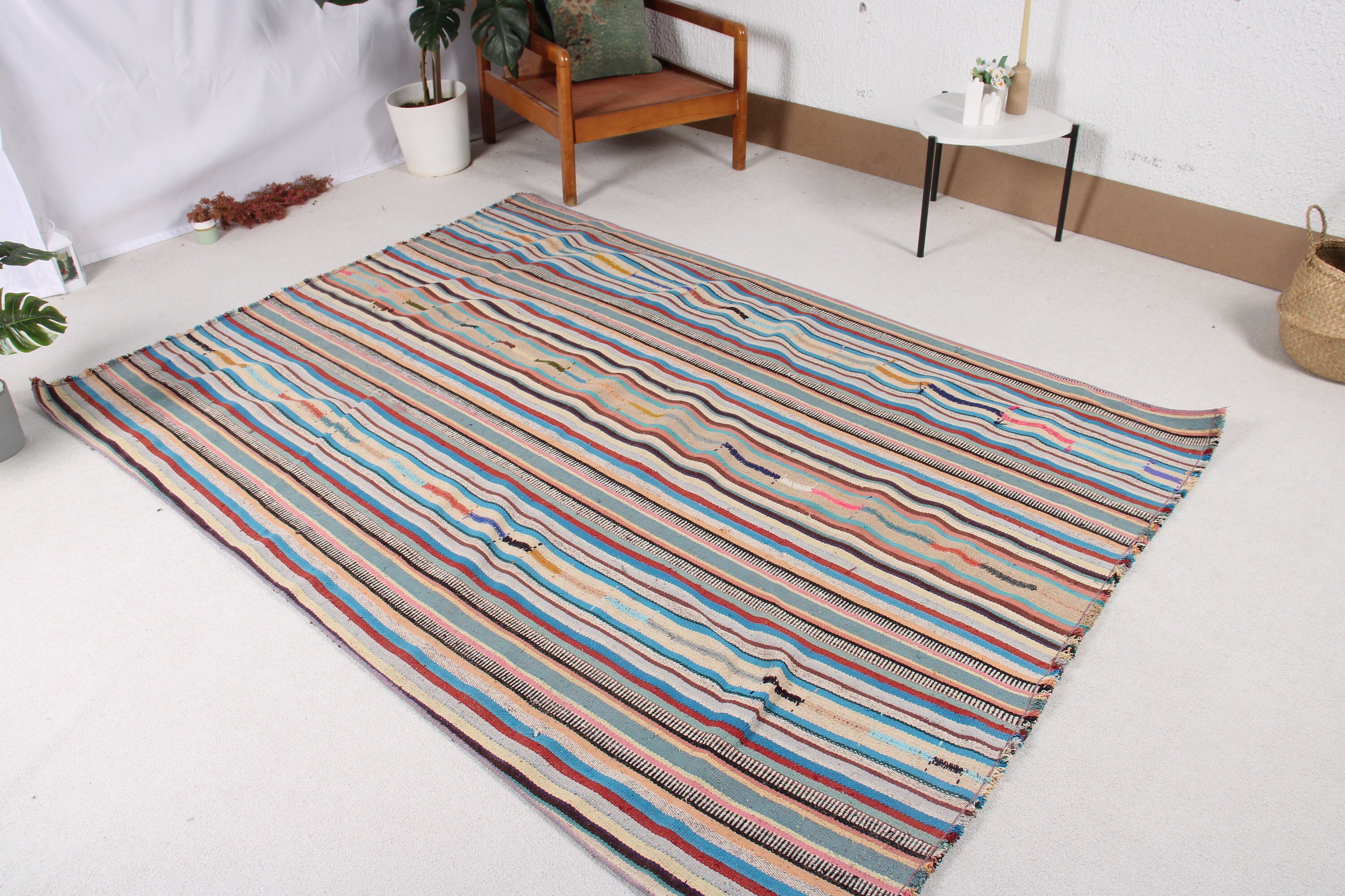 Boho Halı, Alan Halıları, Nötr Halı, Kilim, Türk Halısı, Çocuk Halısı, Oryantal Halılar, Bej 5,3x7,4 ft Alan Halısı, Vintage Halılar