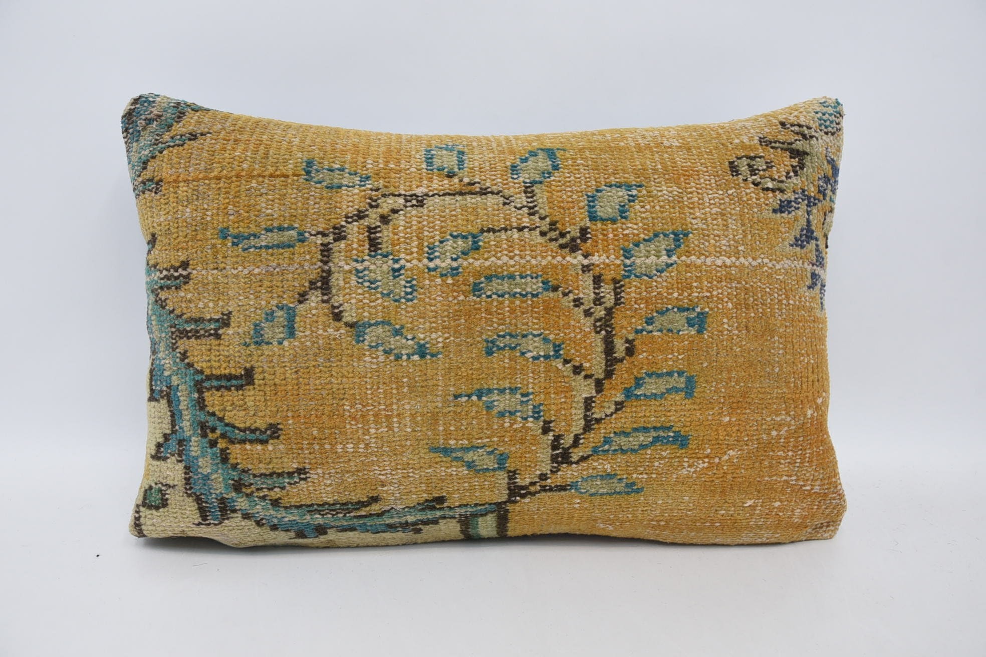 16"x24" Orange Cushion Case, Kilim Pillow, Kilim Pillow Cover, Turkish Pillow, Hippie Throw Cushion Cover, Couch Pillow Cover