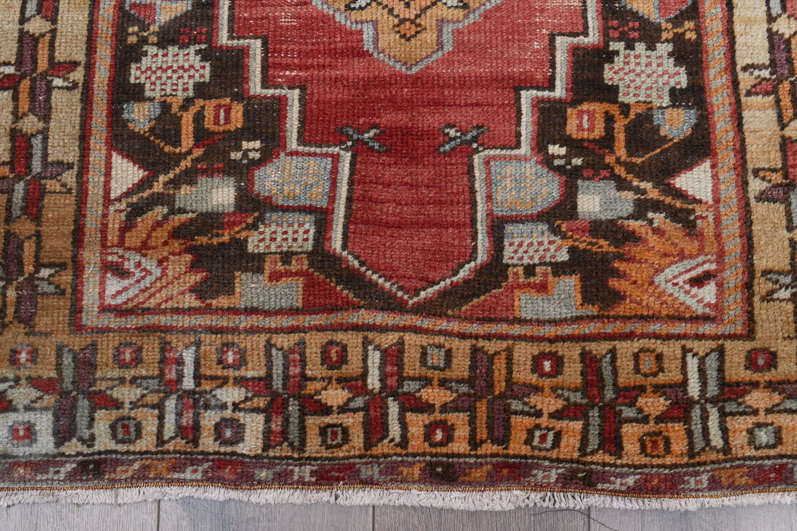 Oriental Rug, Vintage Rugs, Door Mat Rug, Pale Rug, Turkish Rugs, Red Home Decor Rug, Wall Hanging Rug, 2.9x4.7 ft Small Rug